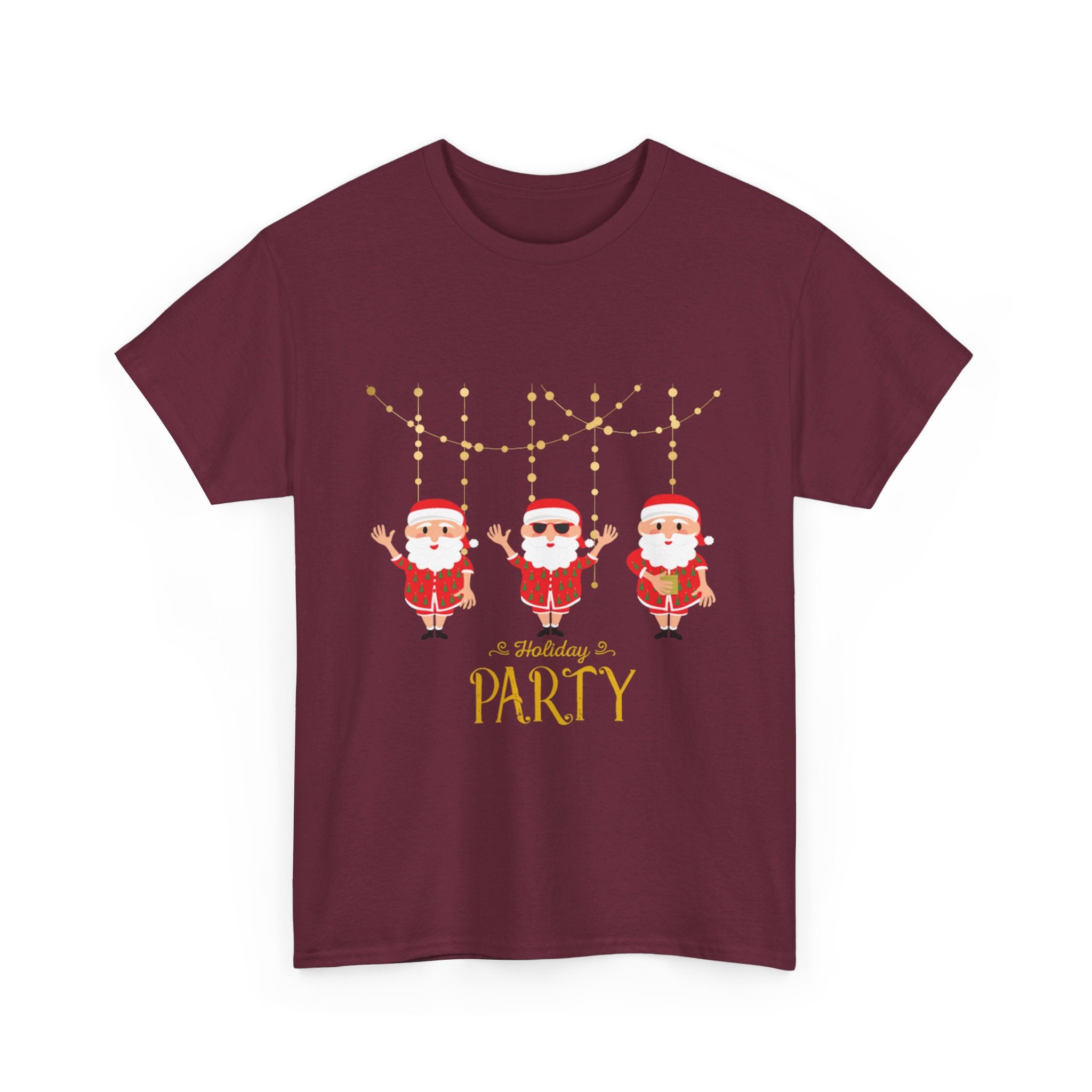 Santa's Holiday Party Unisex Heavy Cotton Tee