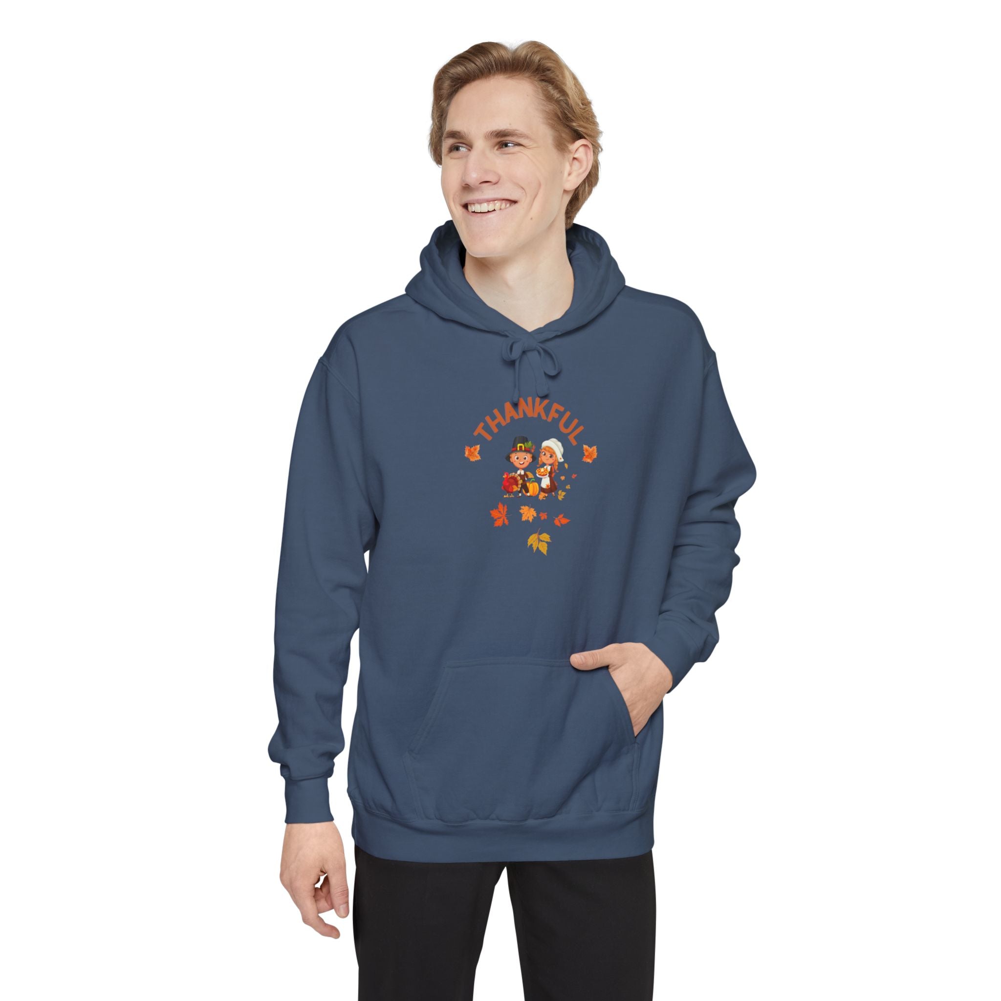 Pilgrims Turkey Day Unisex Garment-Dyed Hoodie