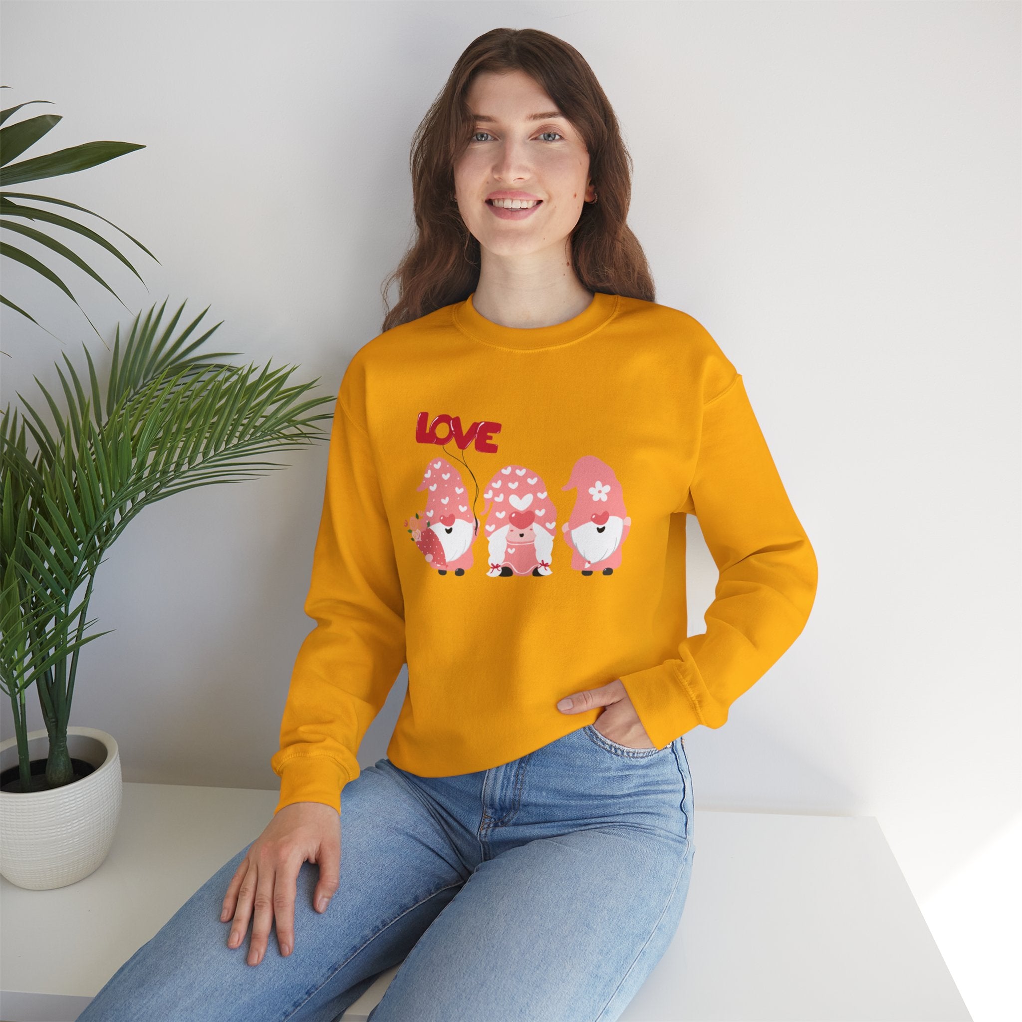Love Gnome Day Unisex Heavy Blend™ Crewneck Sweatshirt