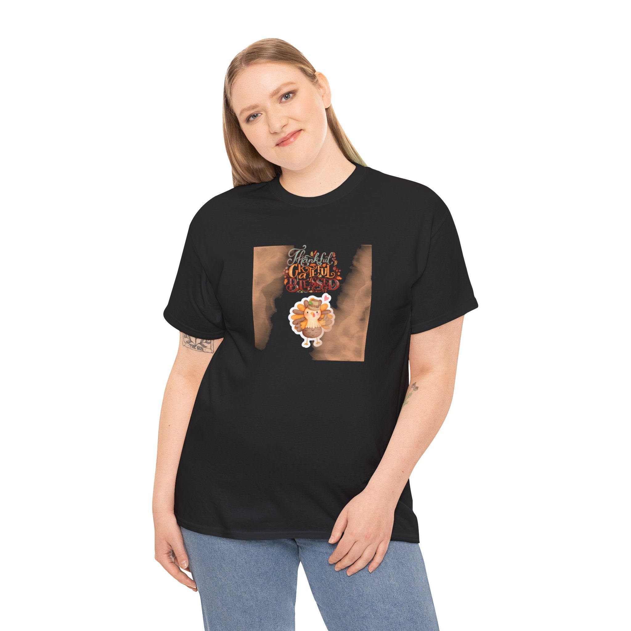 Thankful Grateful Blessed Unisex Heavy Cotton Tee