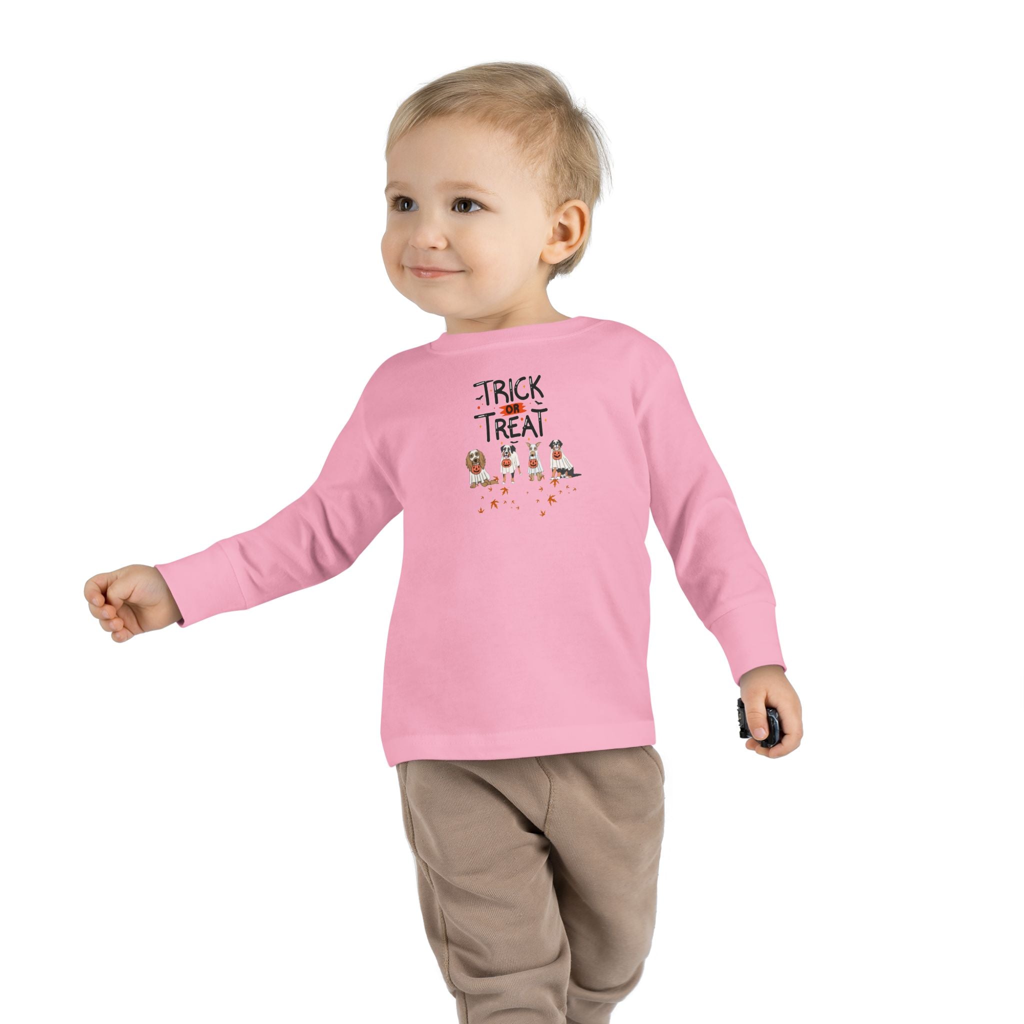Pooch Trick or Treat Toddler Long Sleeve Tee