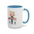 Team Dad Accent Coffee Mug