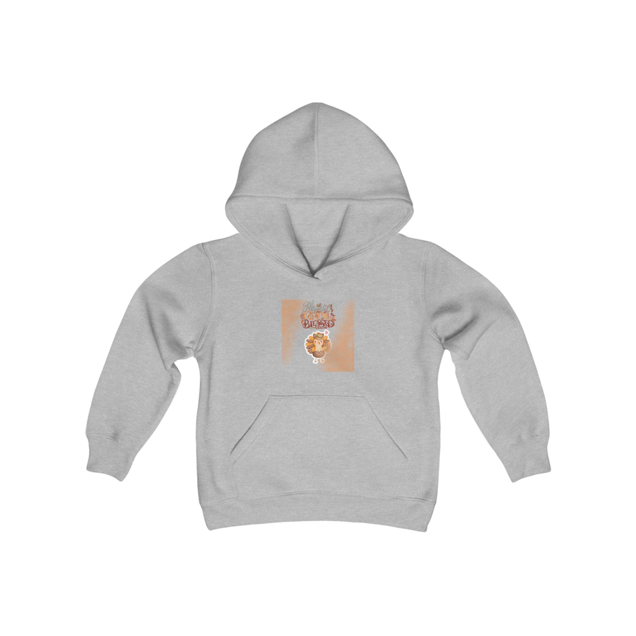 Thankful Grateful Blessed Youth Heavy Blend Hooded Sweatshirt