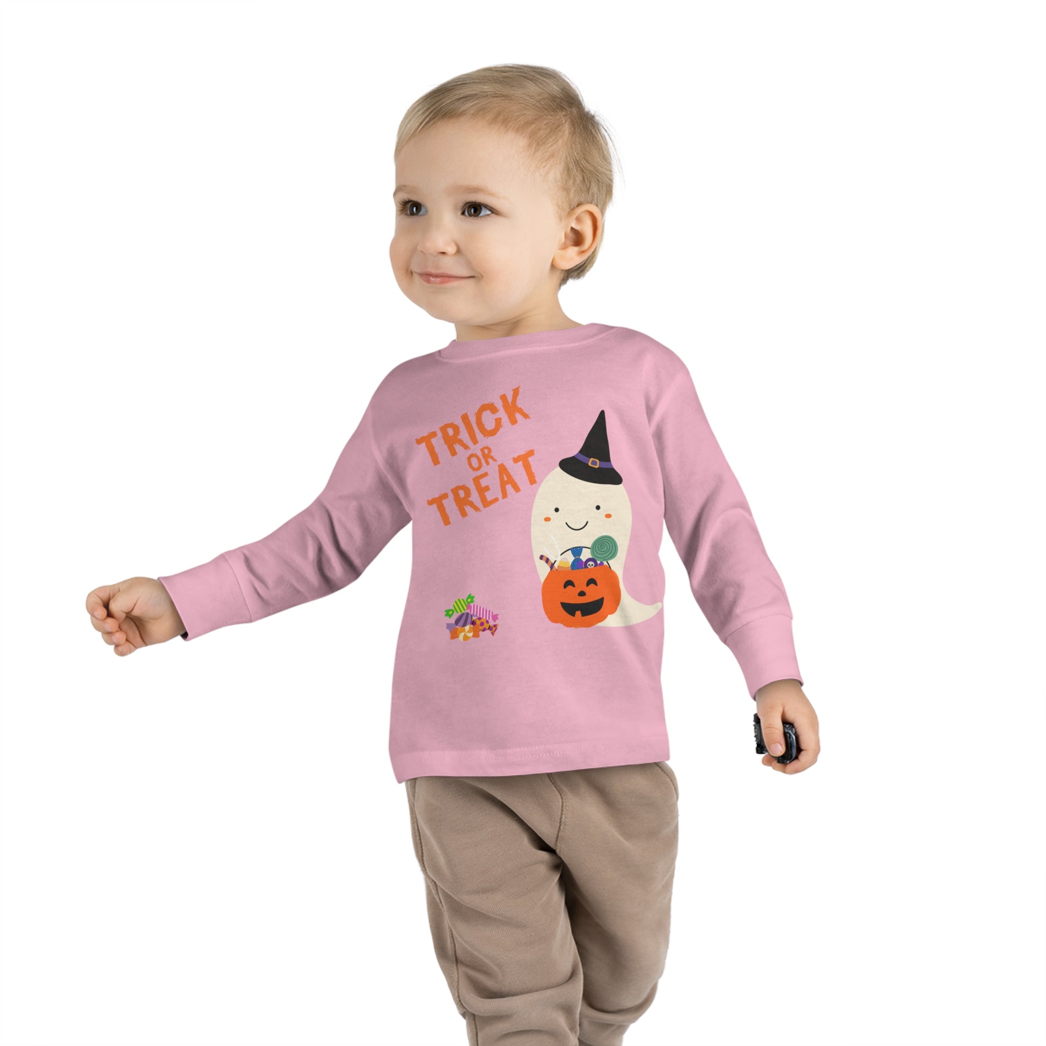 Trick or Treat Toddler Long Sleeve Tee