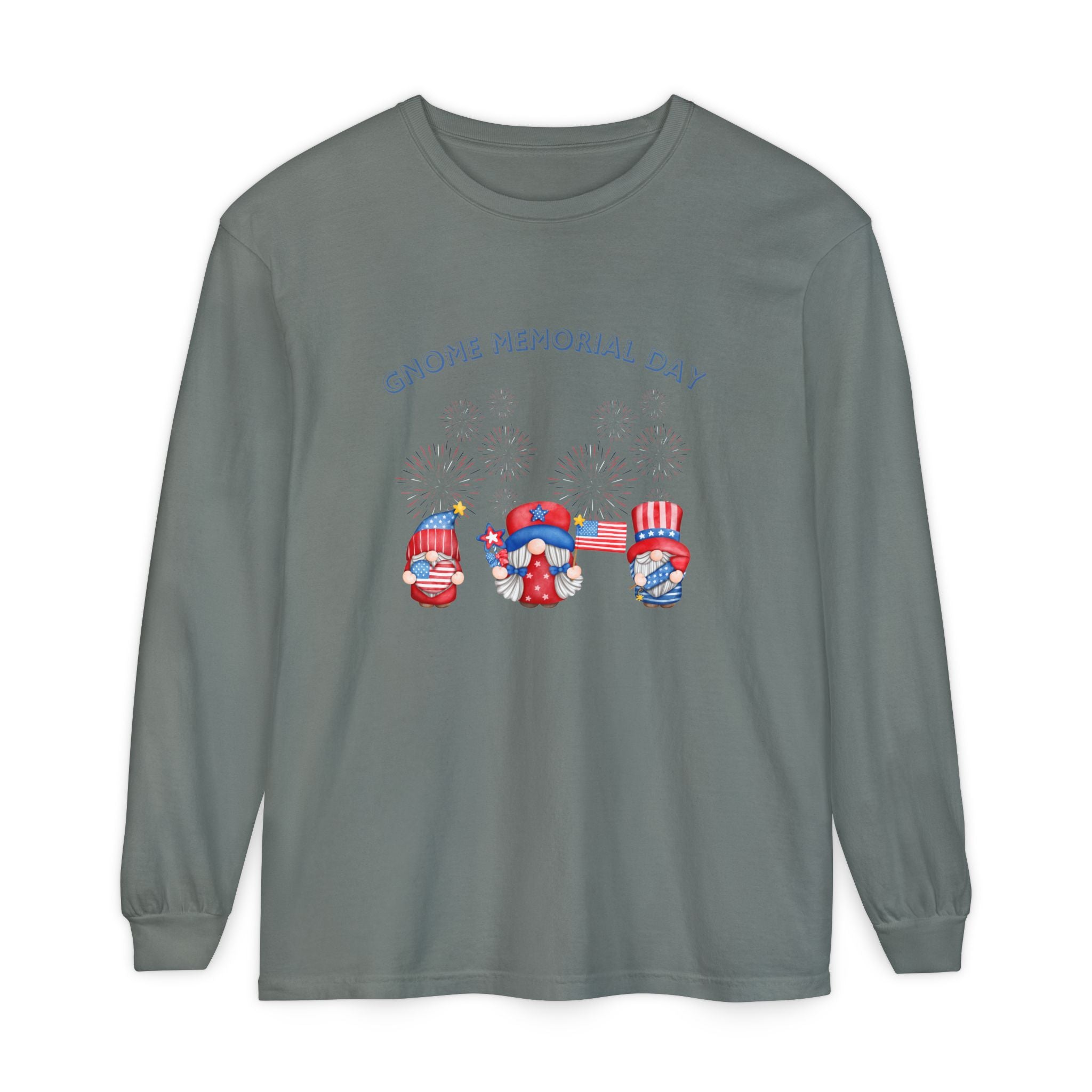Gnome Memorial Day Long Sleeve T-Shirt