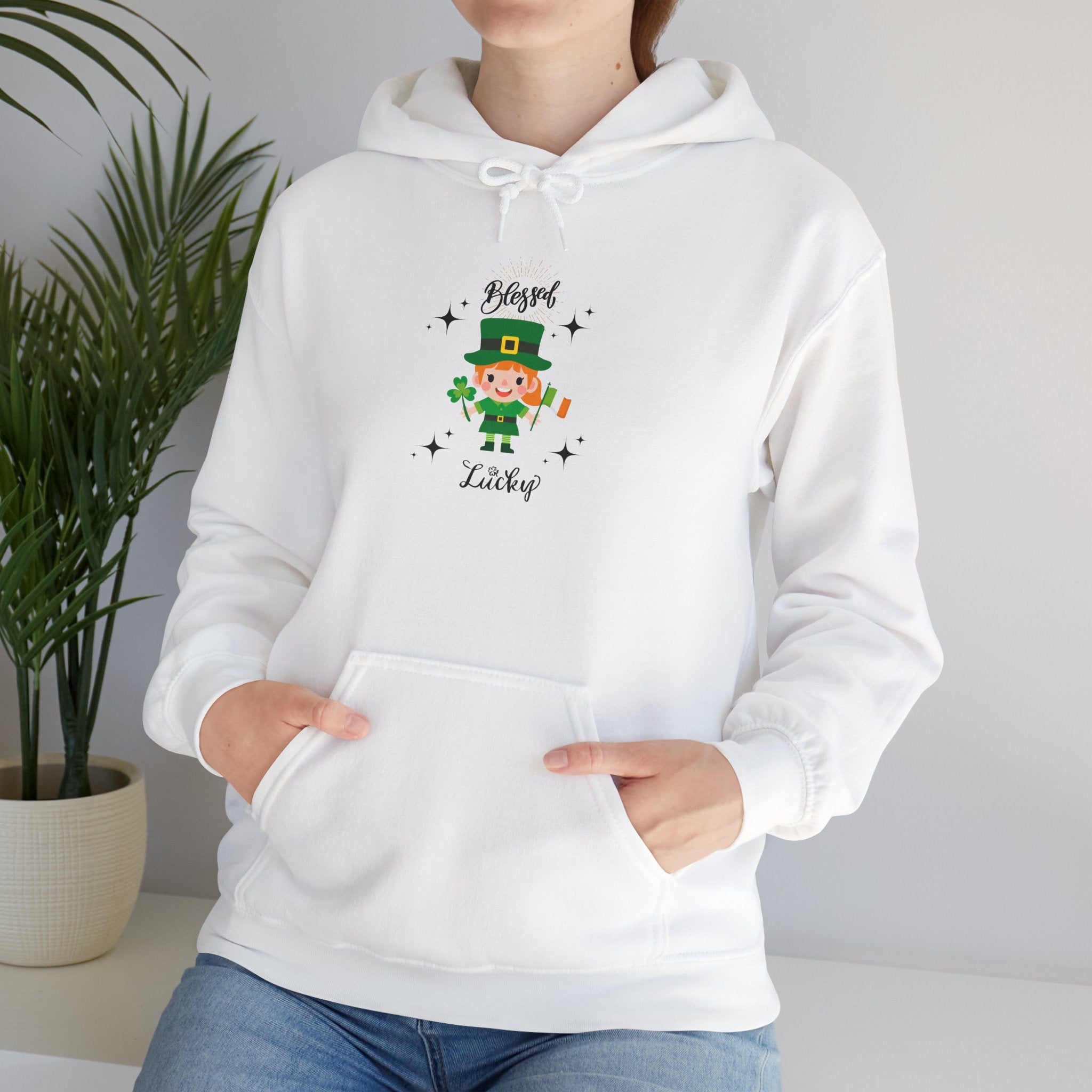 Blessed & Lucky Lucky  Unisex Hoodie - St. Patrick's Day Sweatshirt