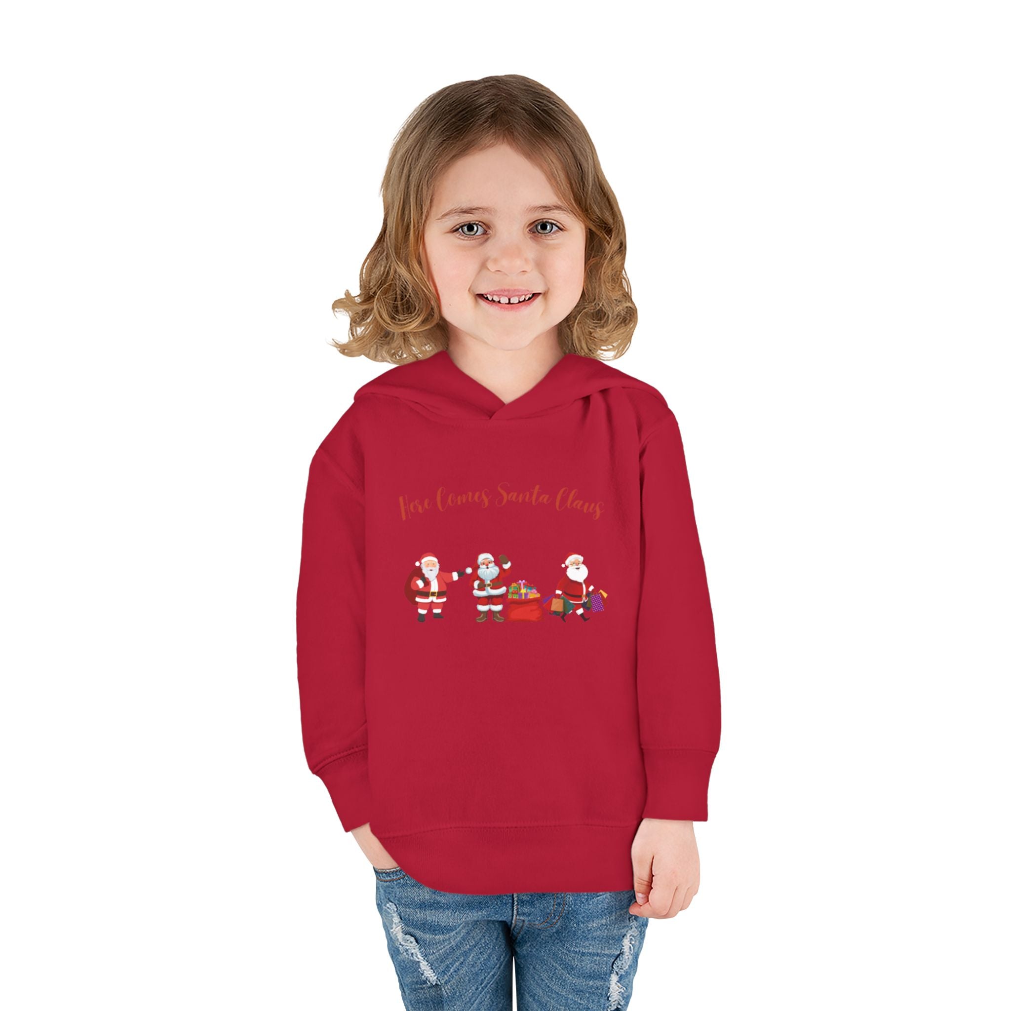 Here Comes Santa Claus Toddler Pullover Fleece Hoodie