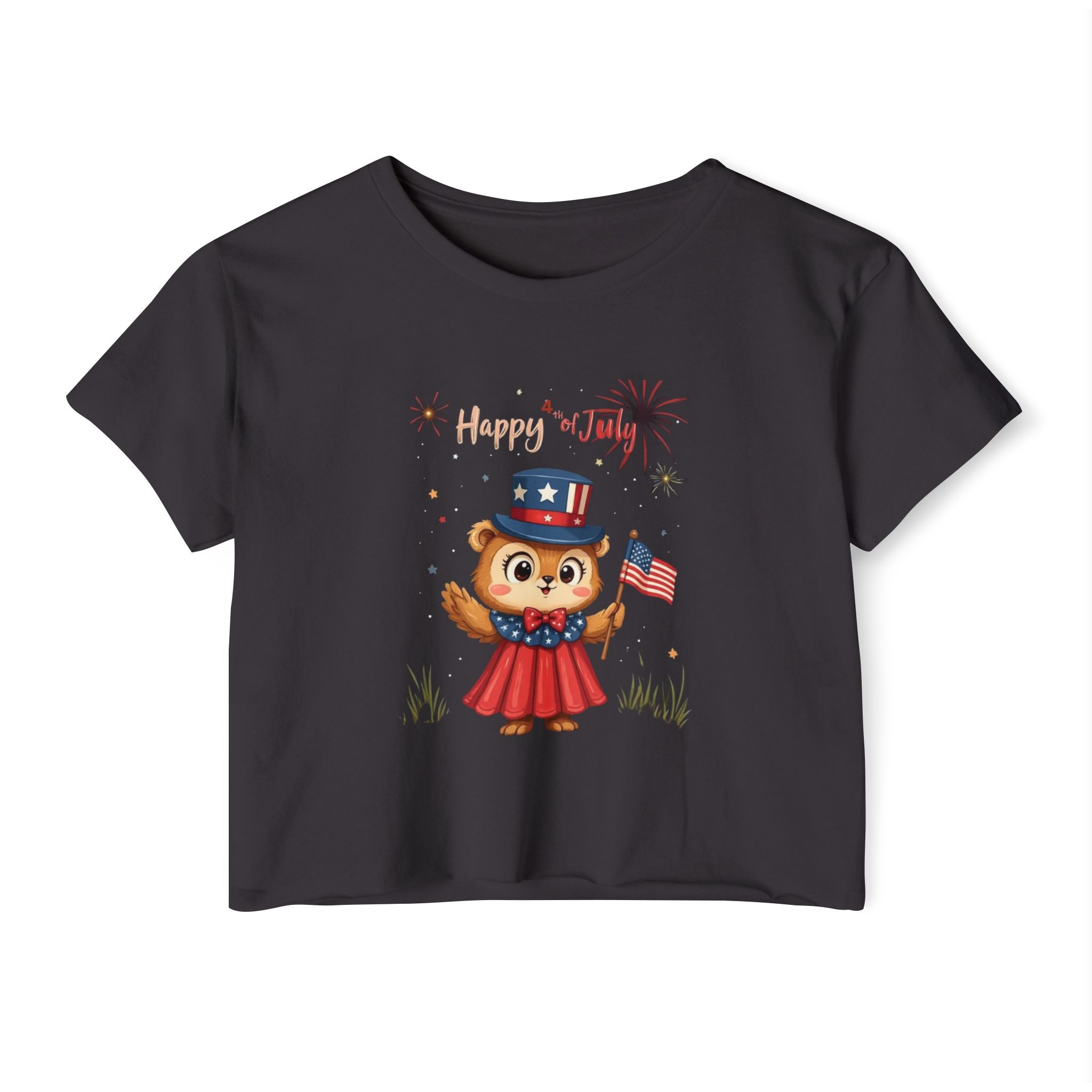 Happy Independence Day Crop Top
