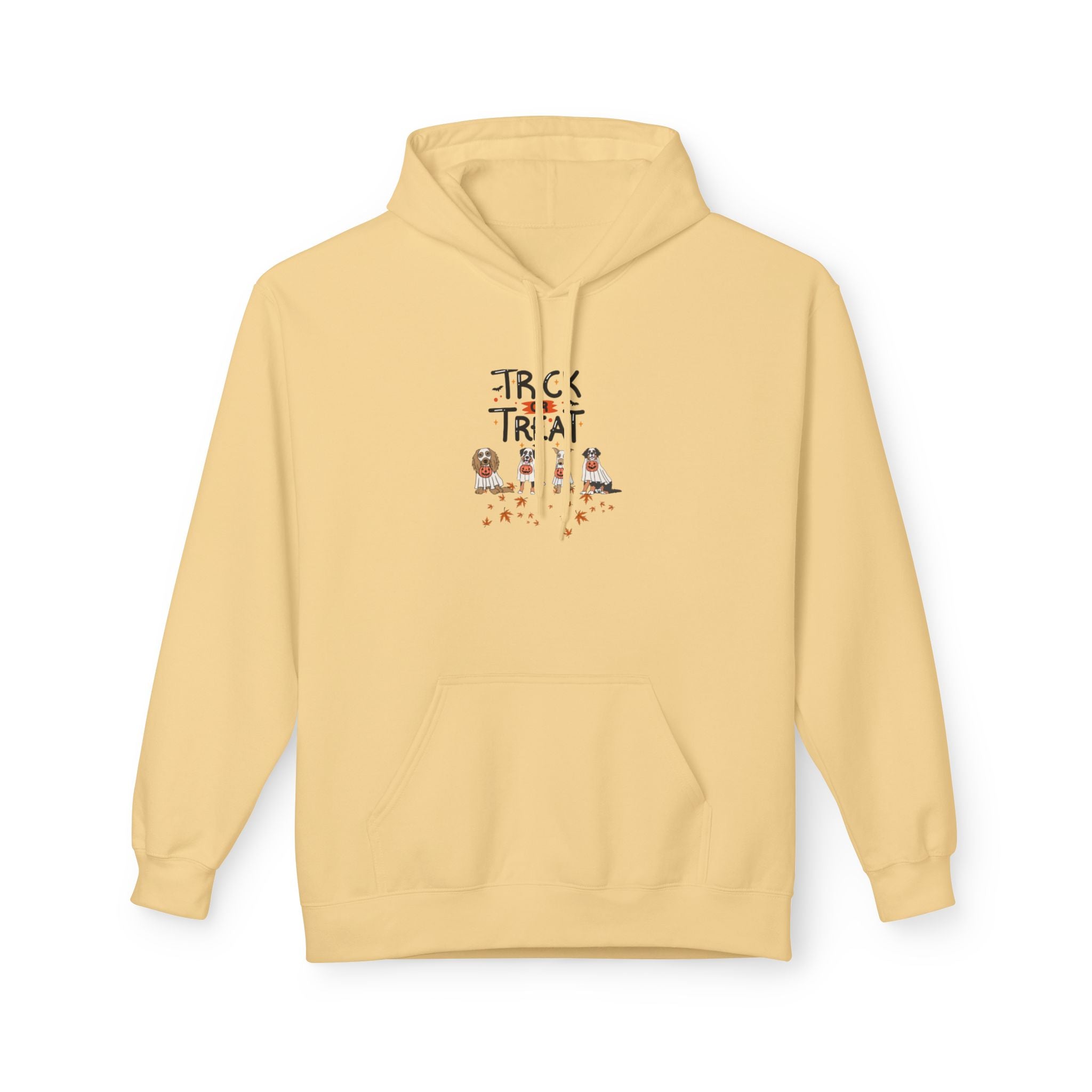Pooch Trick or Treat Unisex Midweight Softstyle Fleece Hoodie