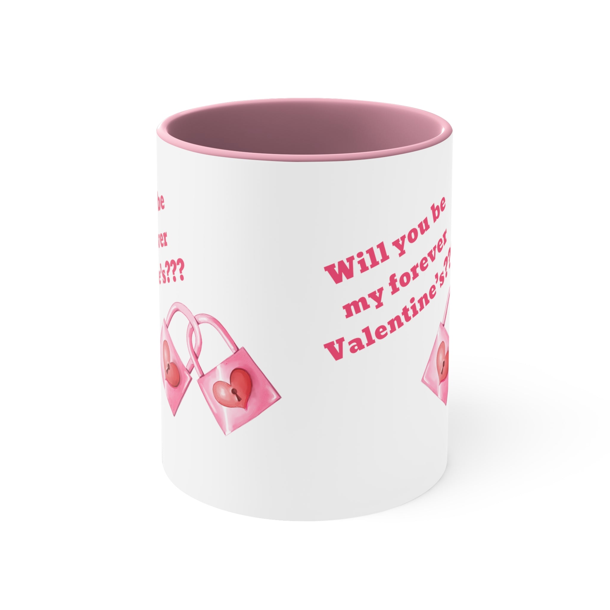 Will You Be My Forever Valentine?? Accent Coffee Mug, 11oz