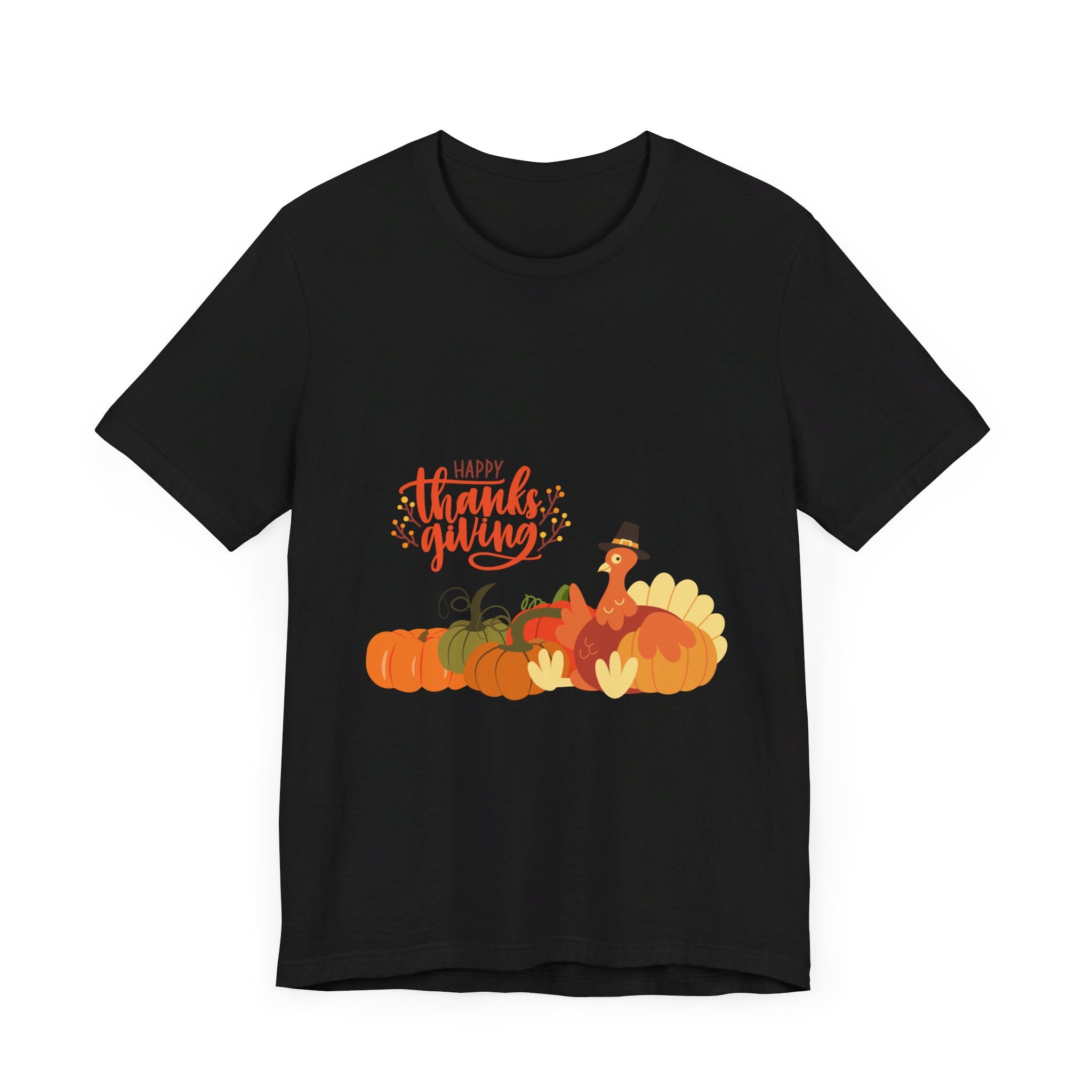 Happy Thanksgiving Turkey Unisex Jersey Short Sleeve Tee