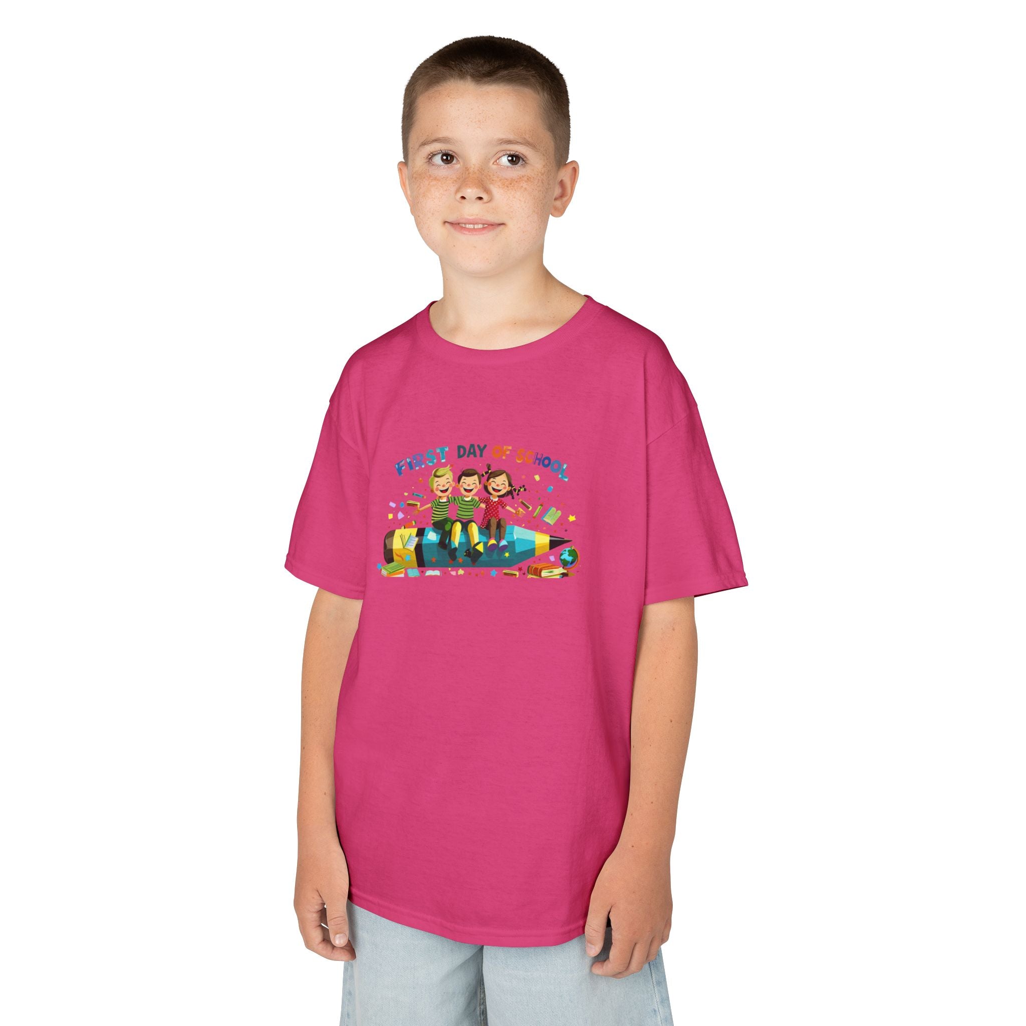 First Day of School Kids Heavy Cotton Tee