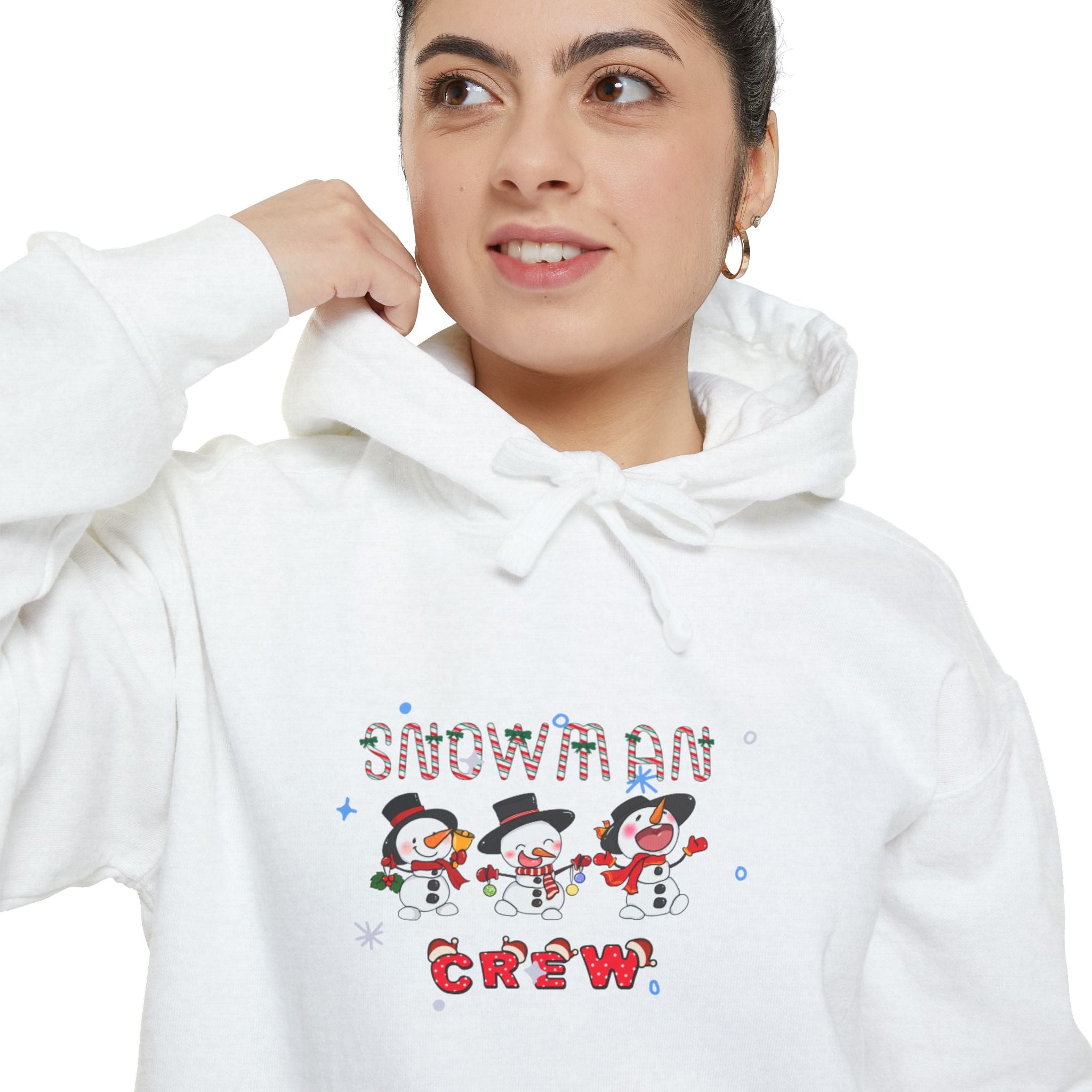 Snowman Crew Unisex Garment-Dyed Hoodie