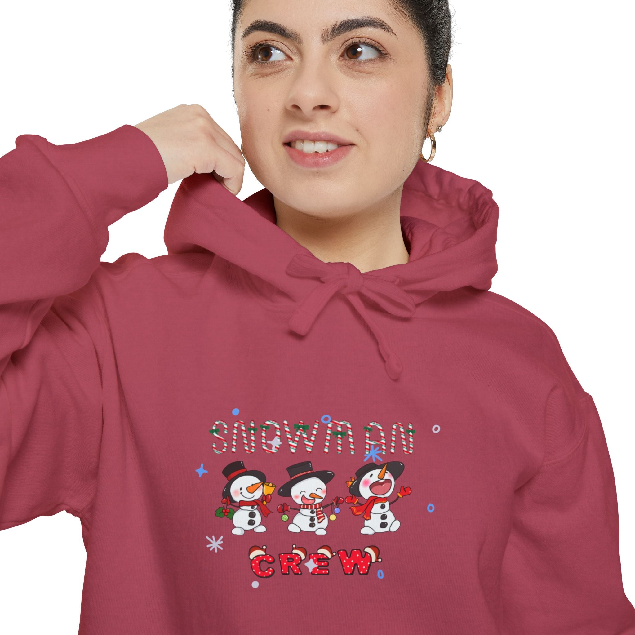 Snowman Crew Unisex Garment-Dyed Hoodie