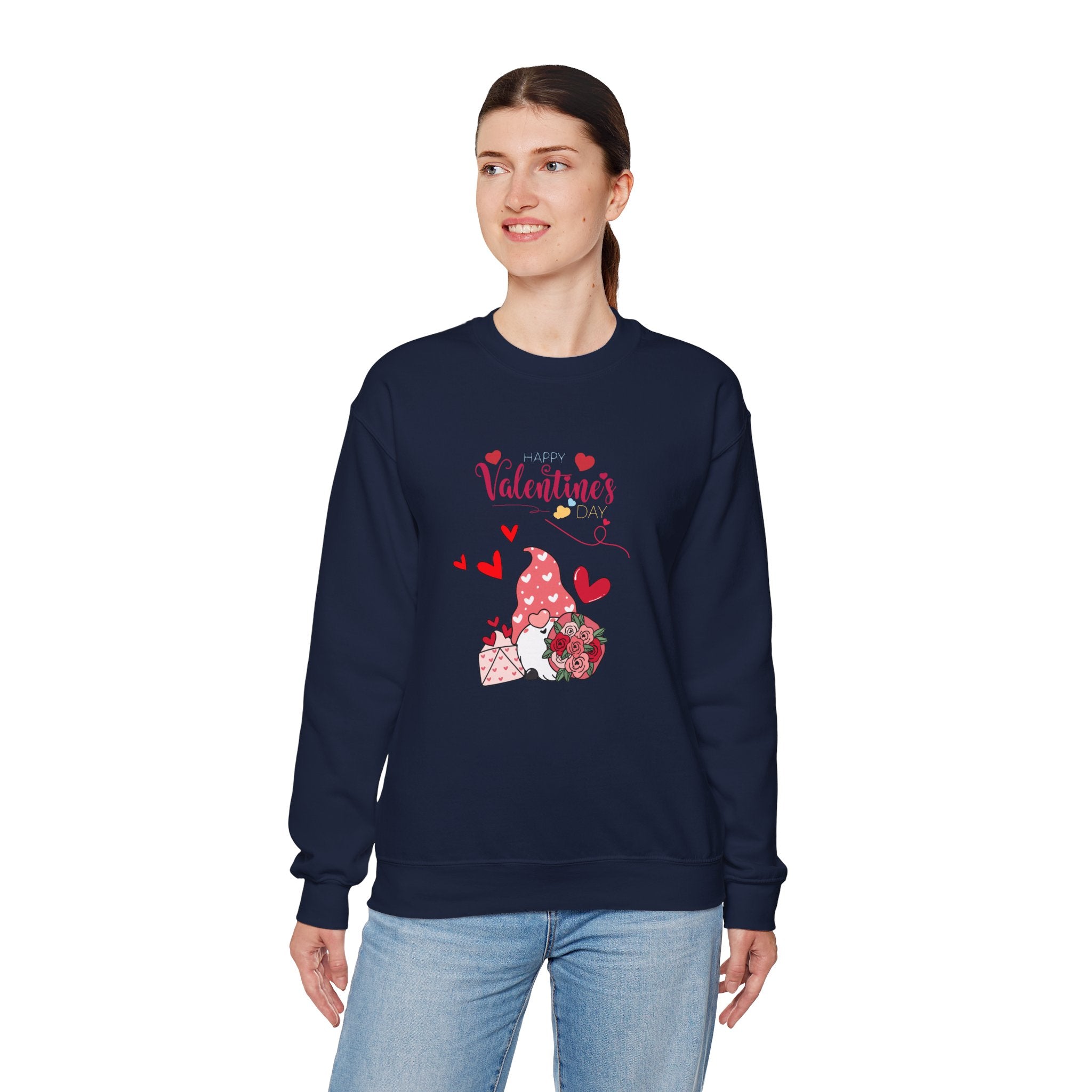 Gnome Valentine's Day Unisex Heavy Blend™ Crewneck Sweatshirt