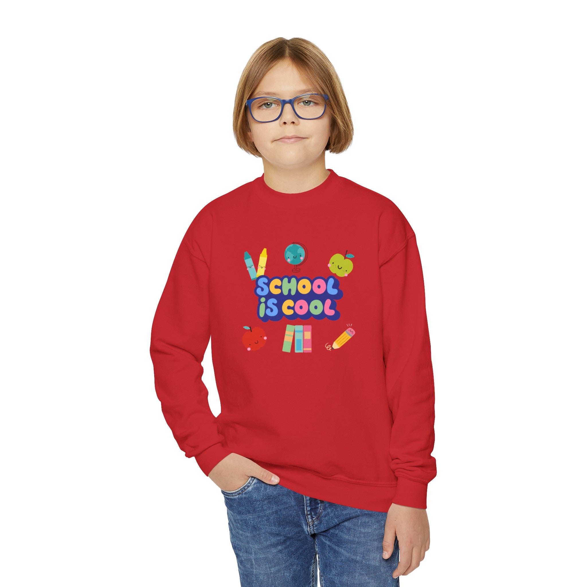 School Is Cool Youth Crewneck Sweatshirt