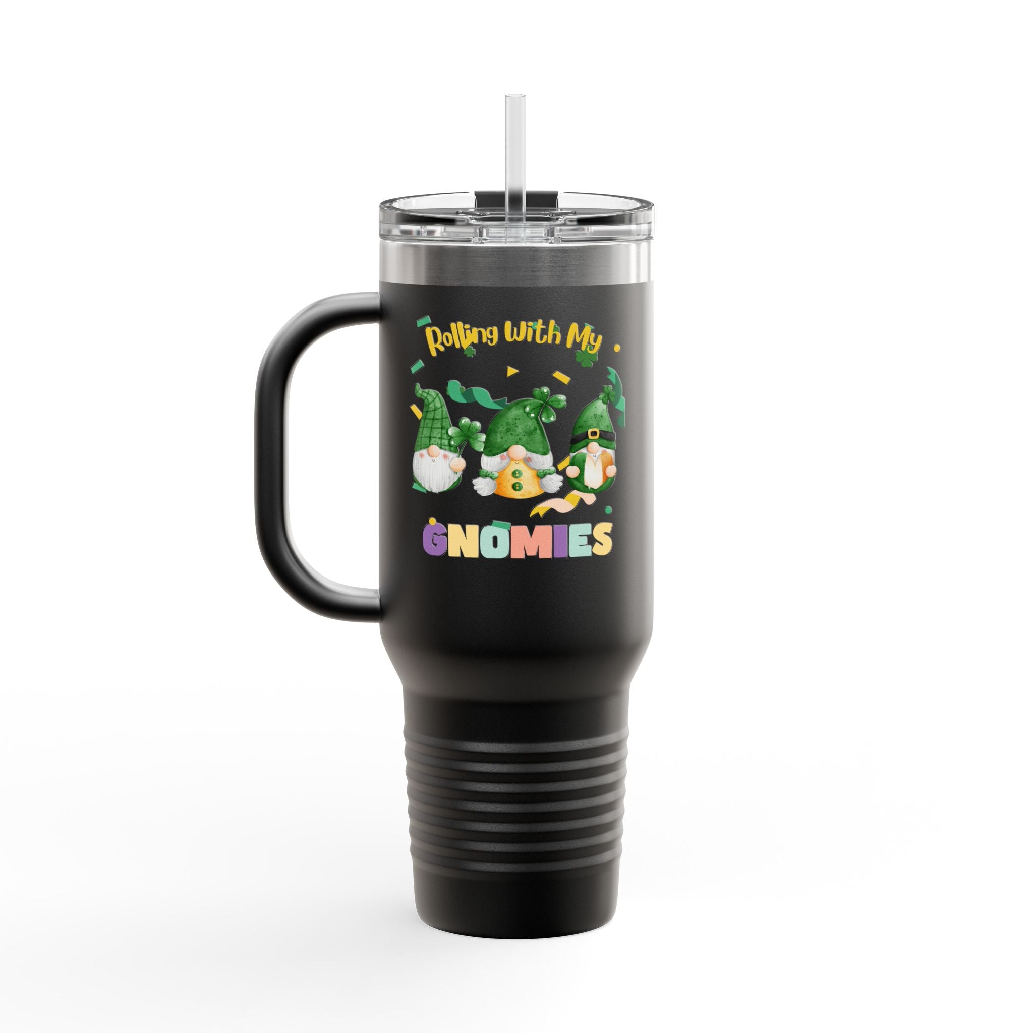 Rolling With My Gnomies Insulated Travel Mug - 40oz with Straw