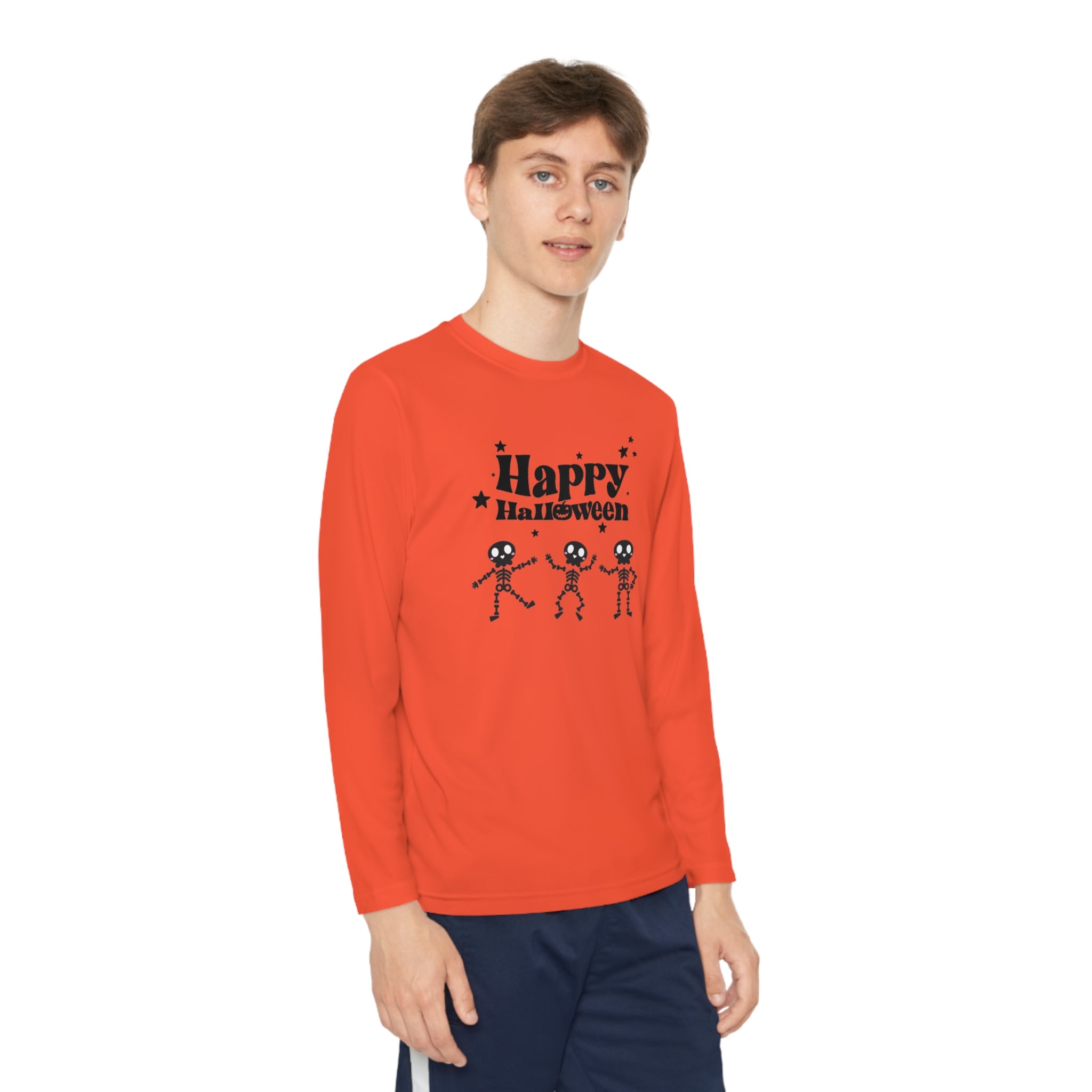 Happy Halloween Crew Youth Long Sleeve Competitor Tee