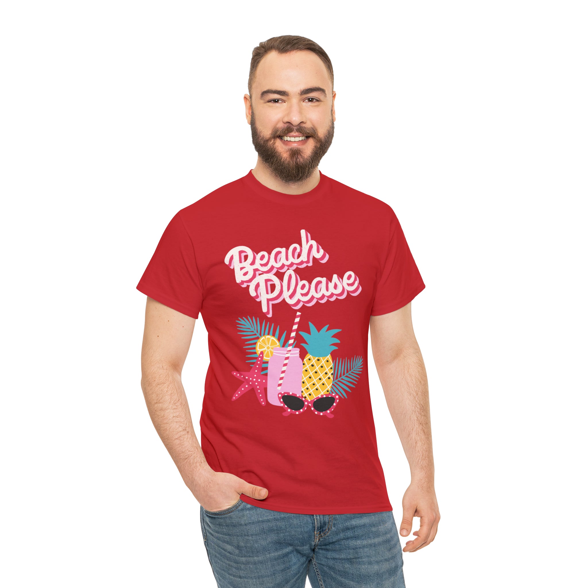 Beach Please Unisex Heavy Cotton Tee