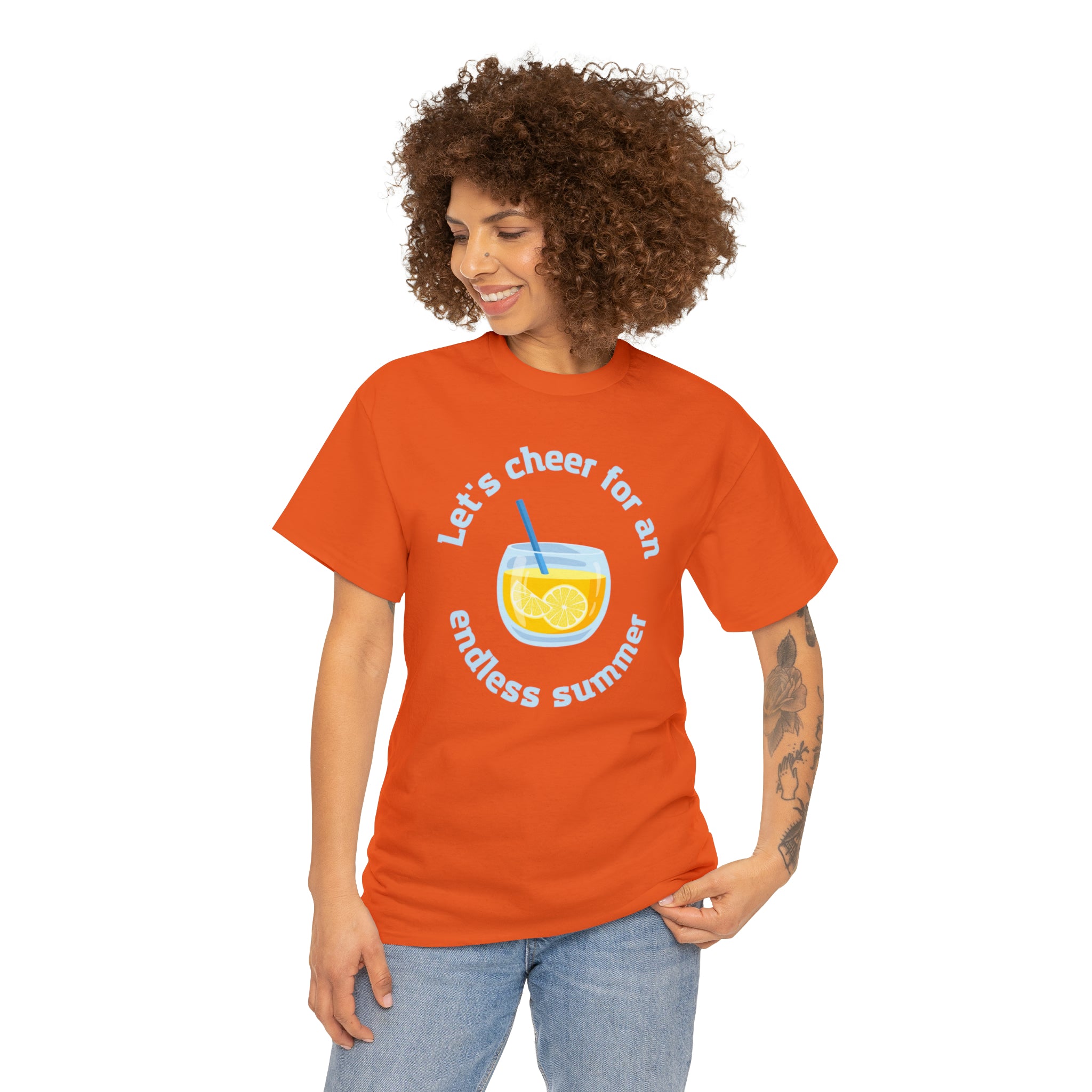 Let's Cheer For An Endless Summer Unisex Heavy Cotton Tee