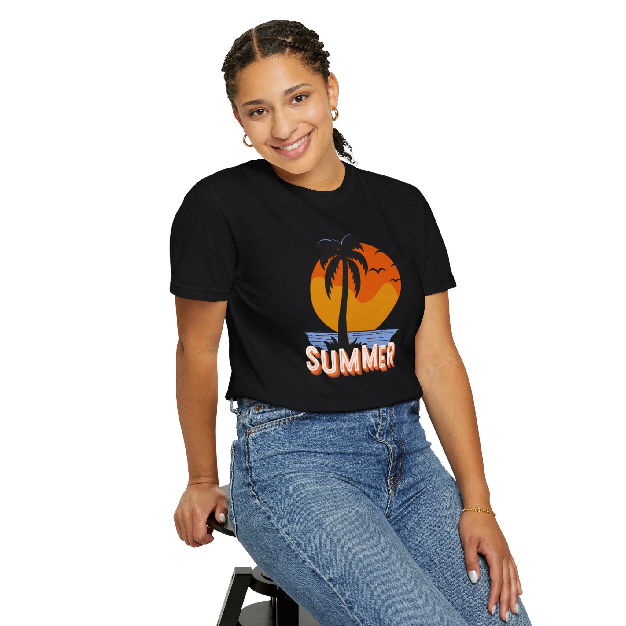 Summer Sunset Unisex Garment-Dyed T-shirt