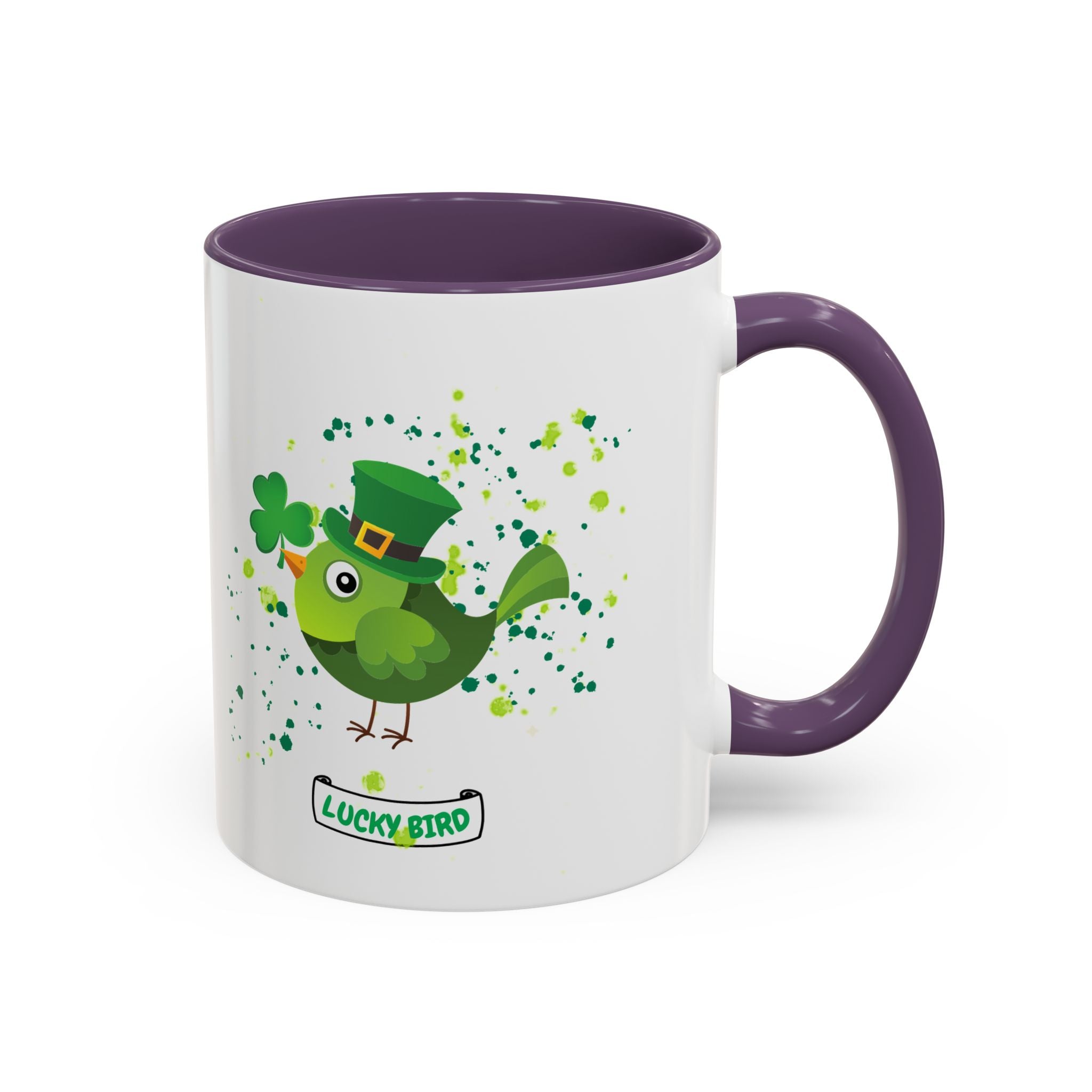 Lucky Bird St. Patrick's Day Coffee Mug - Green Accent 11/15oz