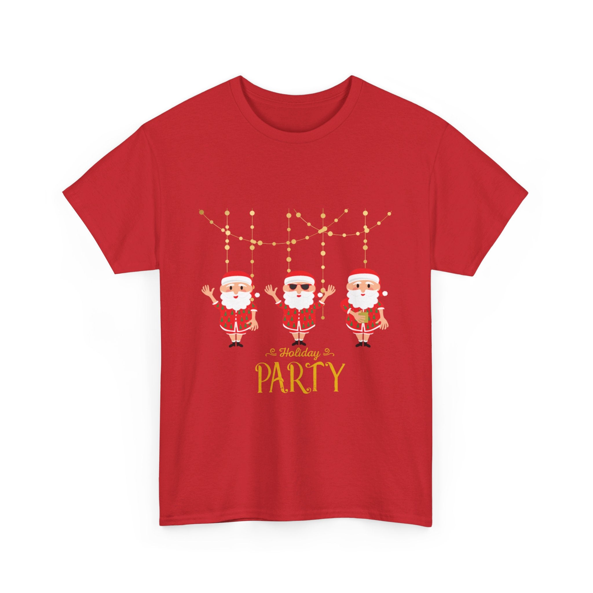 Santa's Holiday Party Unisex Heavy Cotton Tee