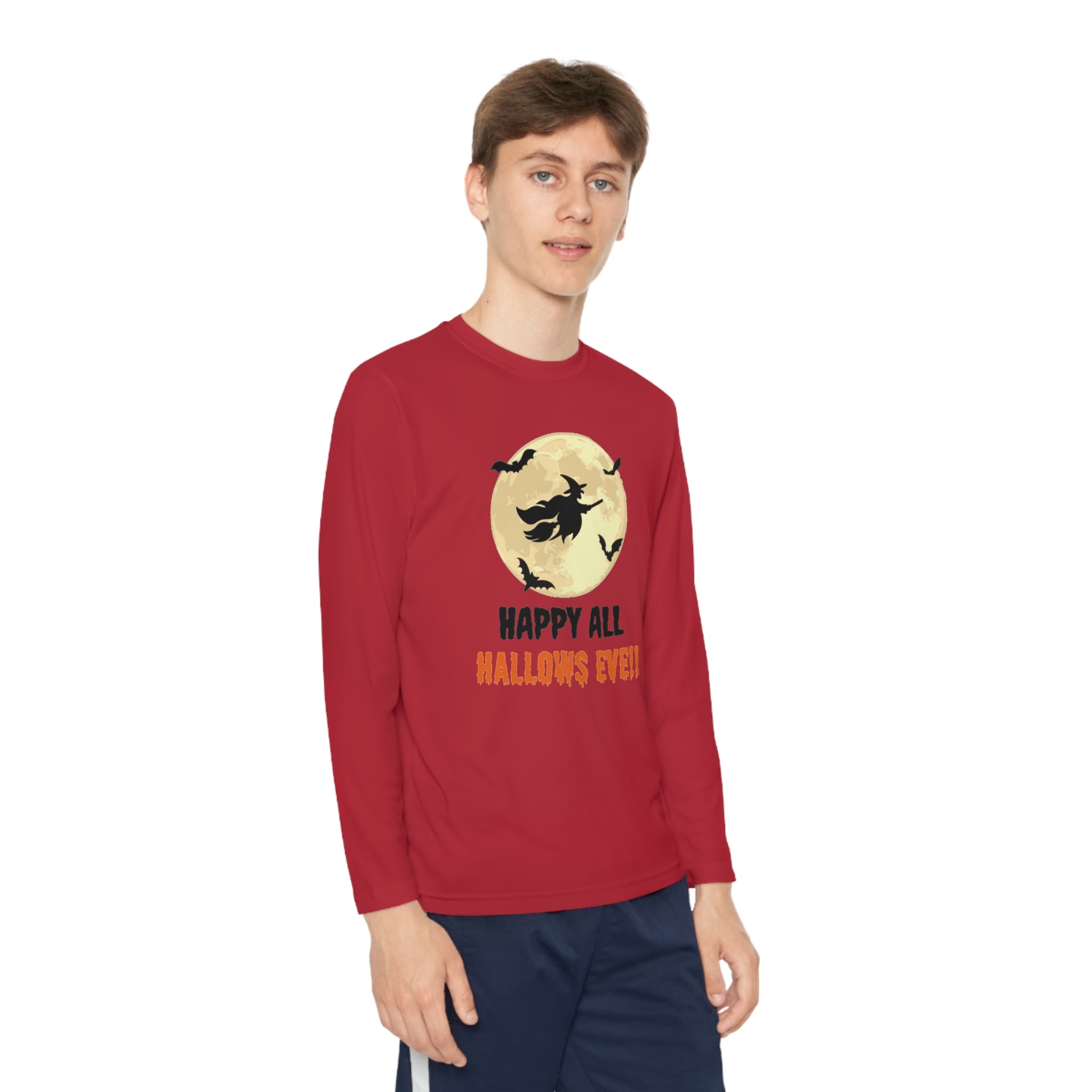 Happy All Hallows Eve Youth Long Sleeve Competitor Tee