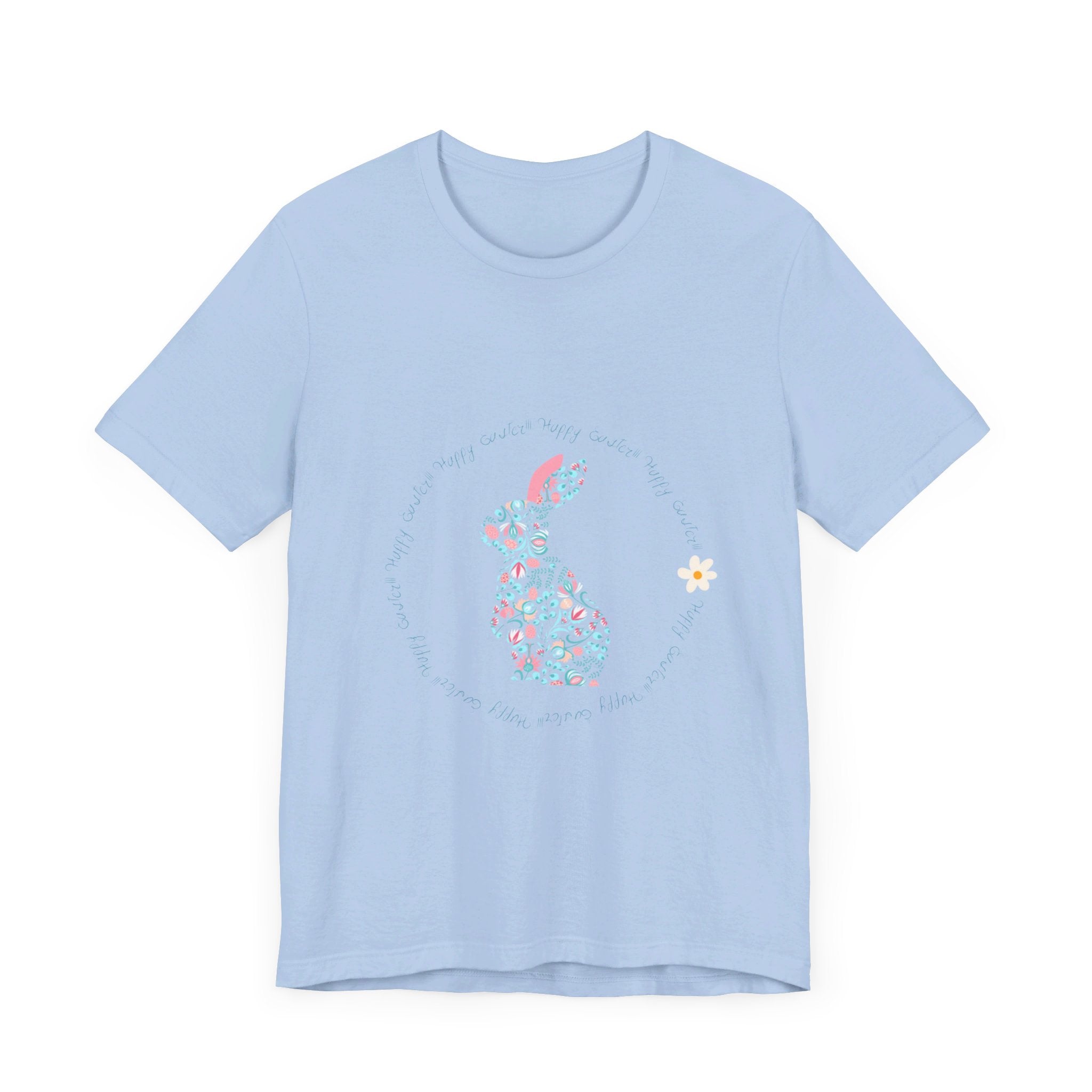 Happy Easter Rabbit Day Unisex Jersey Short Sleeve Tee