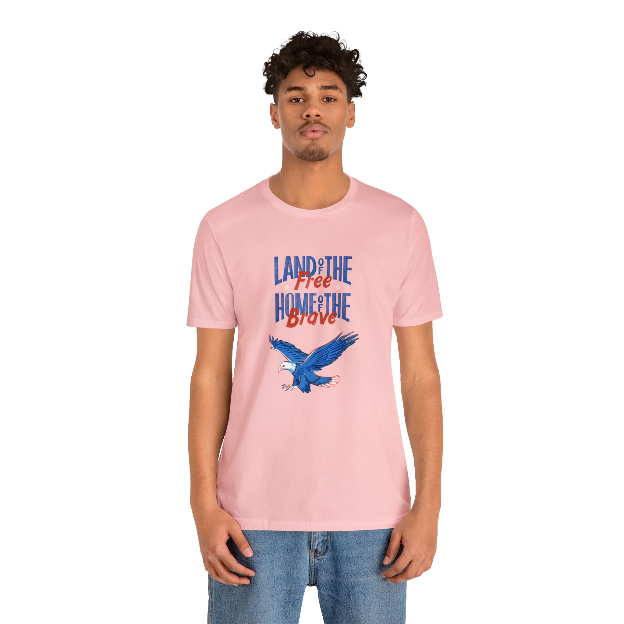 Land Of The Free Home Of The Brave Unisex Jersey Short Sleeve Tee