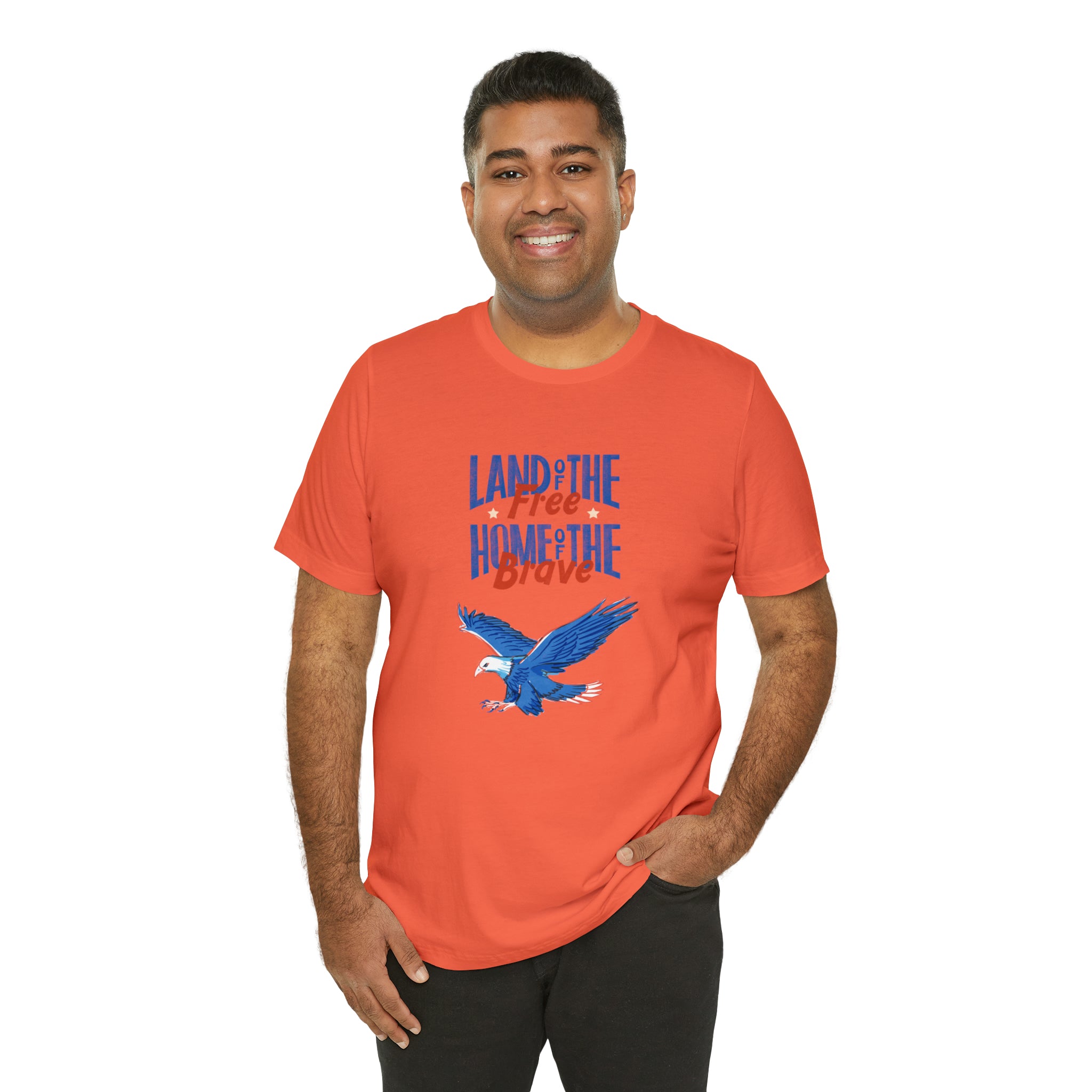 Land Of The Free Home Of The Brave Unisex Jersey Short Sleeve Tee