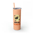 Happy All Hallows Eve Skinny Tumbler with Straw, 20oz
