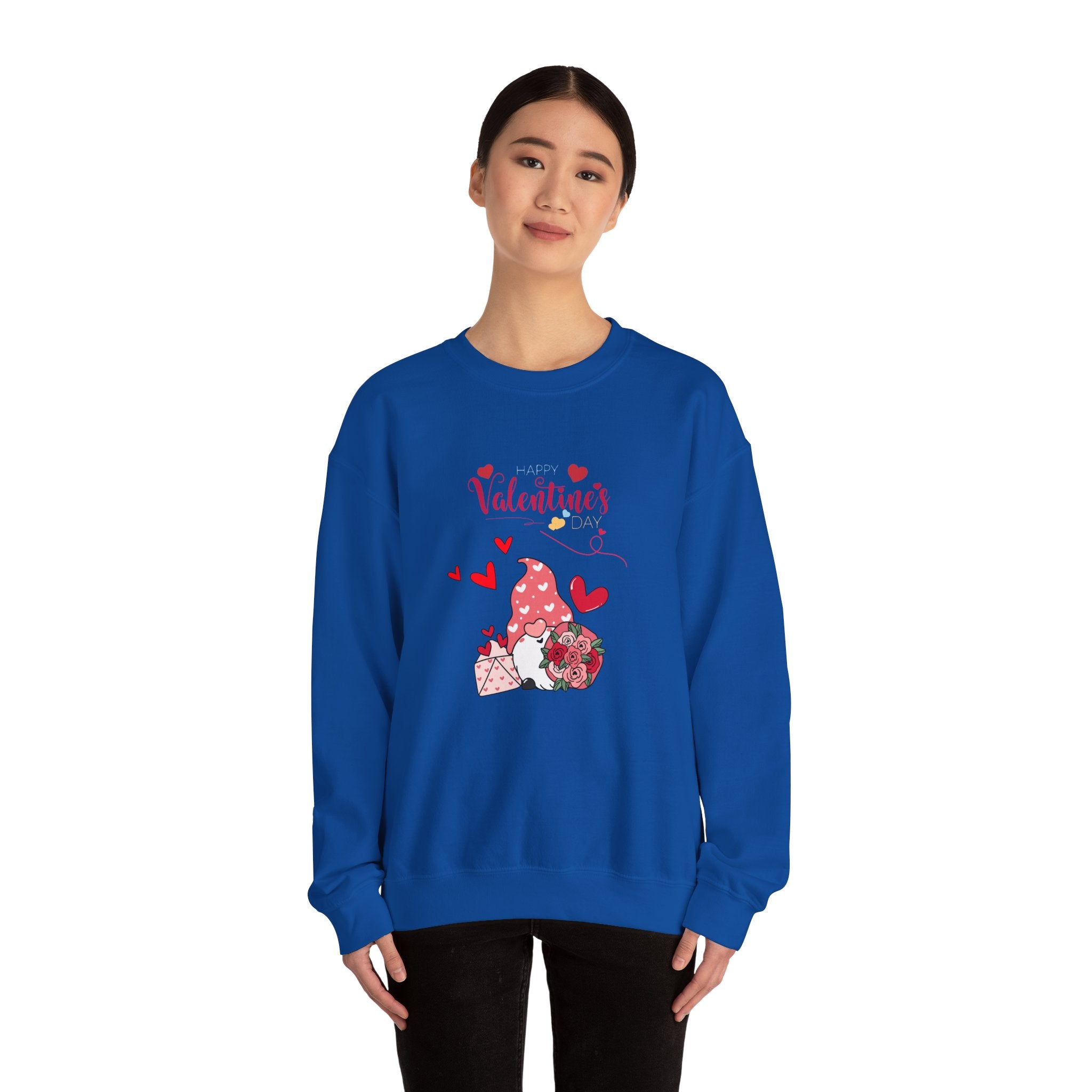 Gnome Valentine's Day Unisex Heavy Blend™ Crewneck Sweatshirt