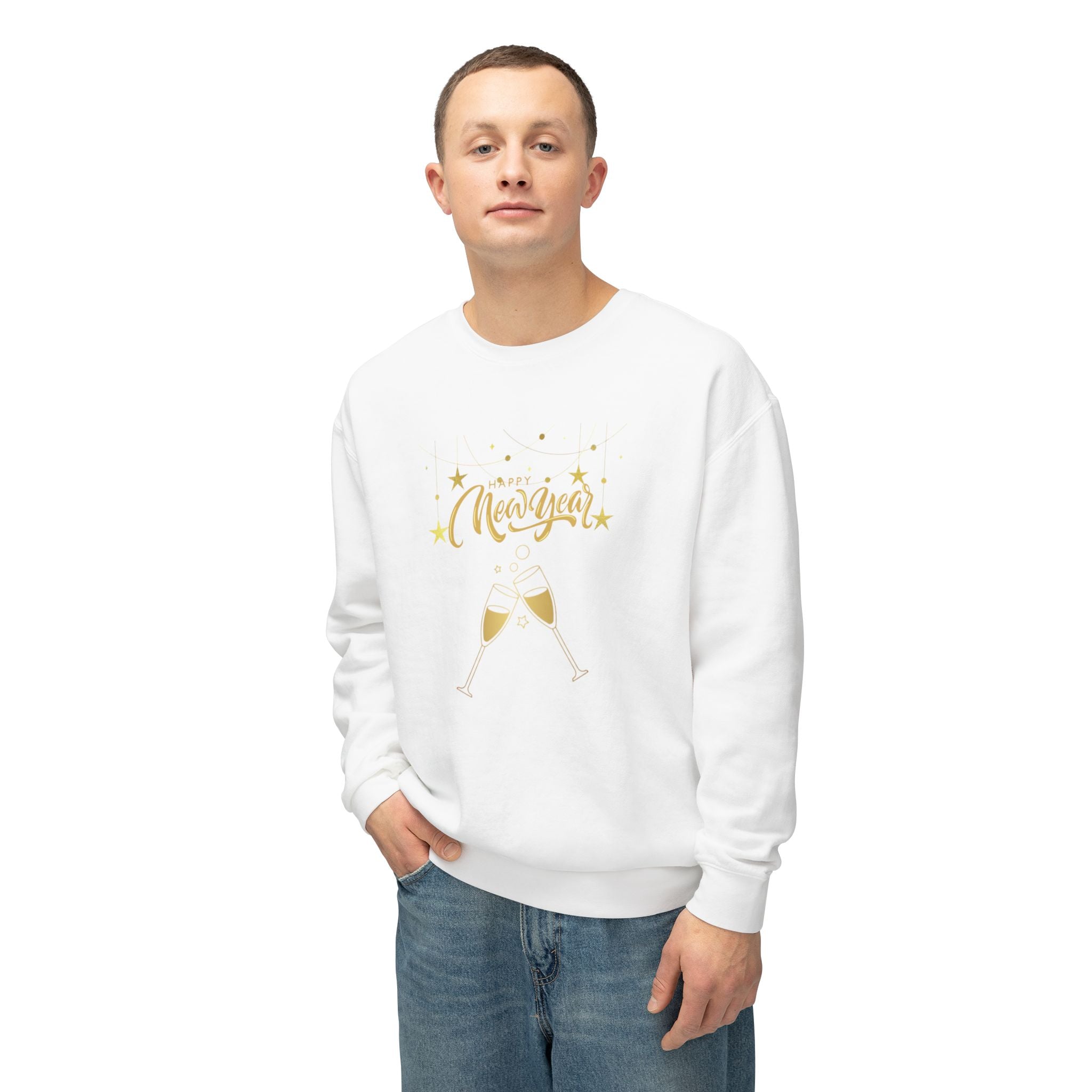 Happy New Year Unisex Lightweight Crewneck Sweatshirt