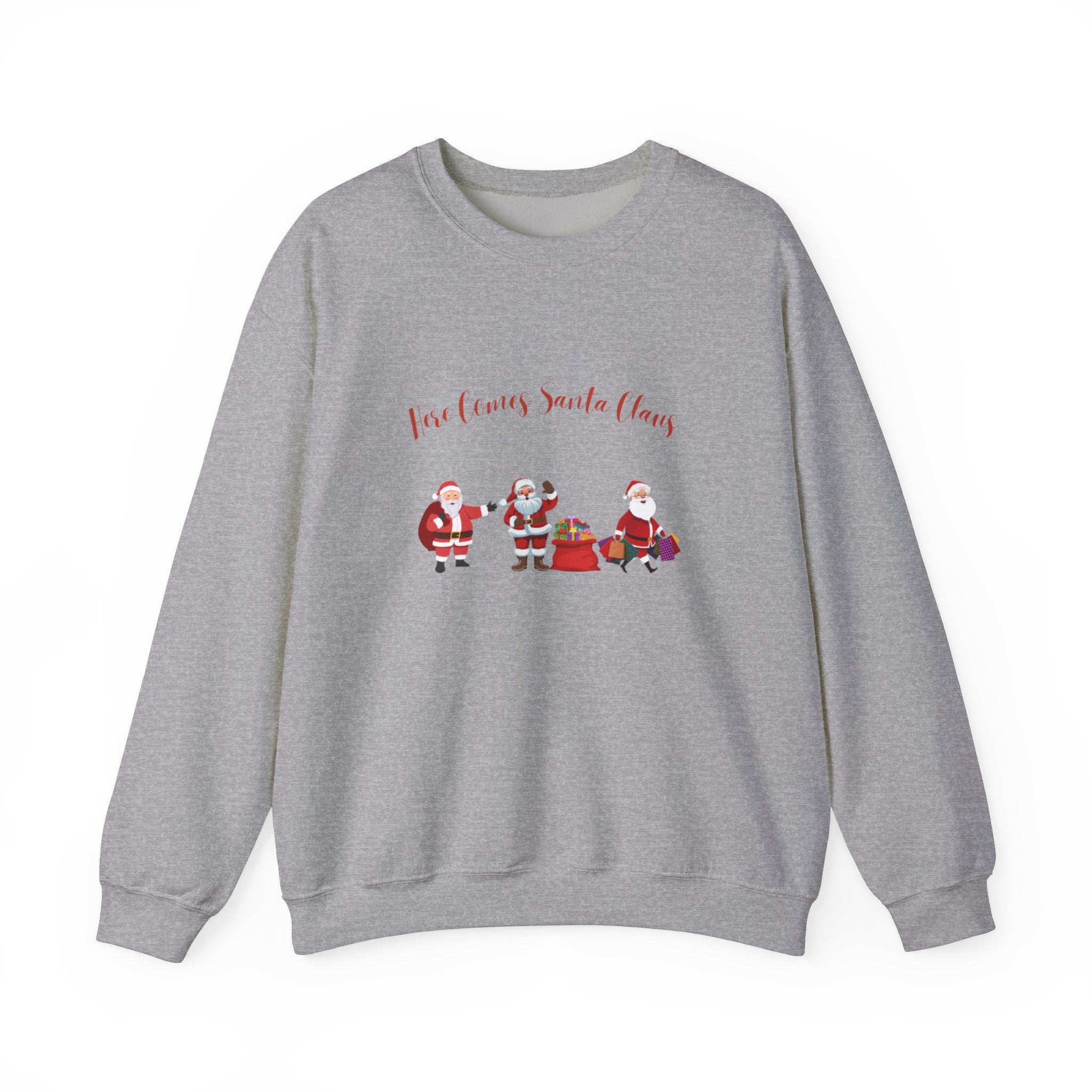 Here Comes Santa Claus Unisex Heavy Blend™ Crewneck Sweatshirt