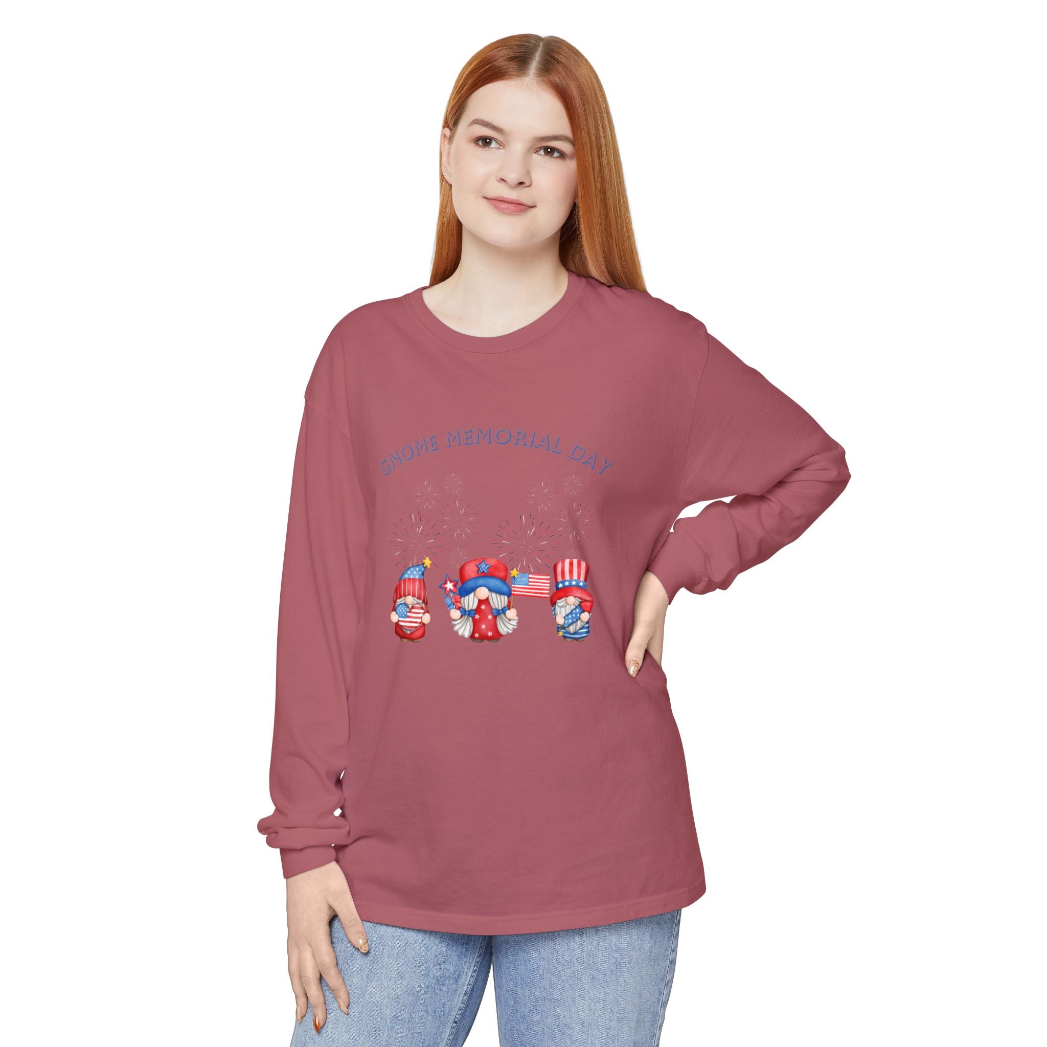Gnome Memorial Day Long Sleeve T-Shirt