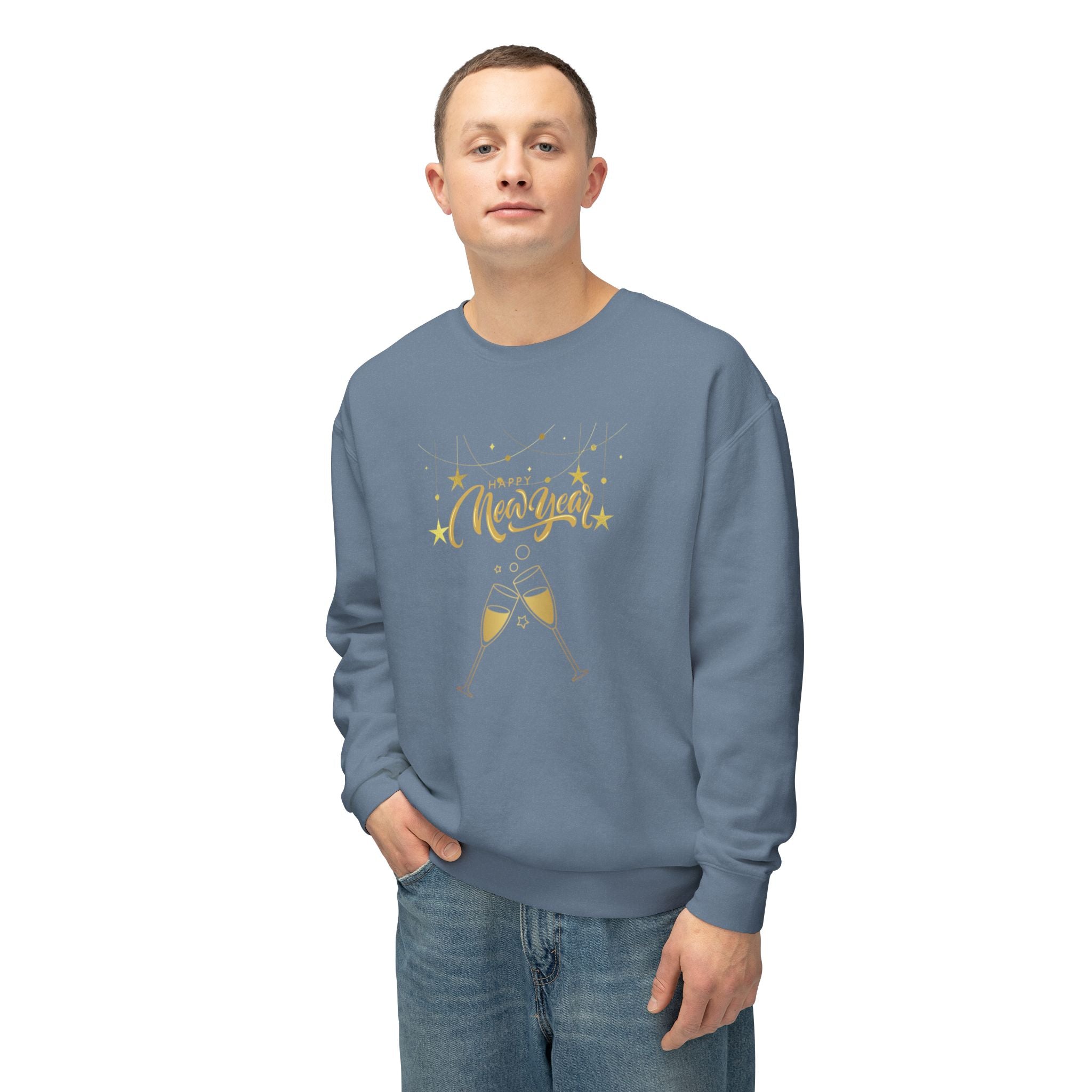 Happy New Year Unisex Lightweight Crewneck Sweatshirt
