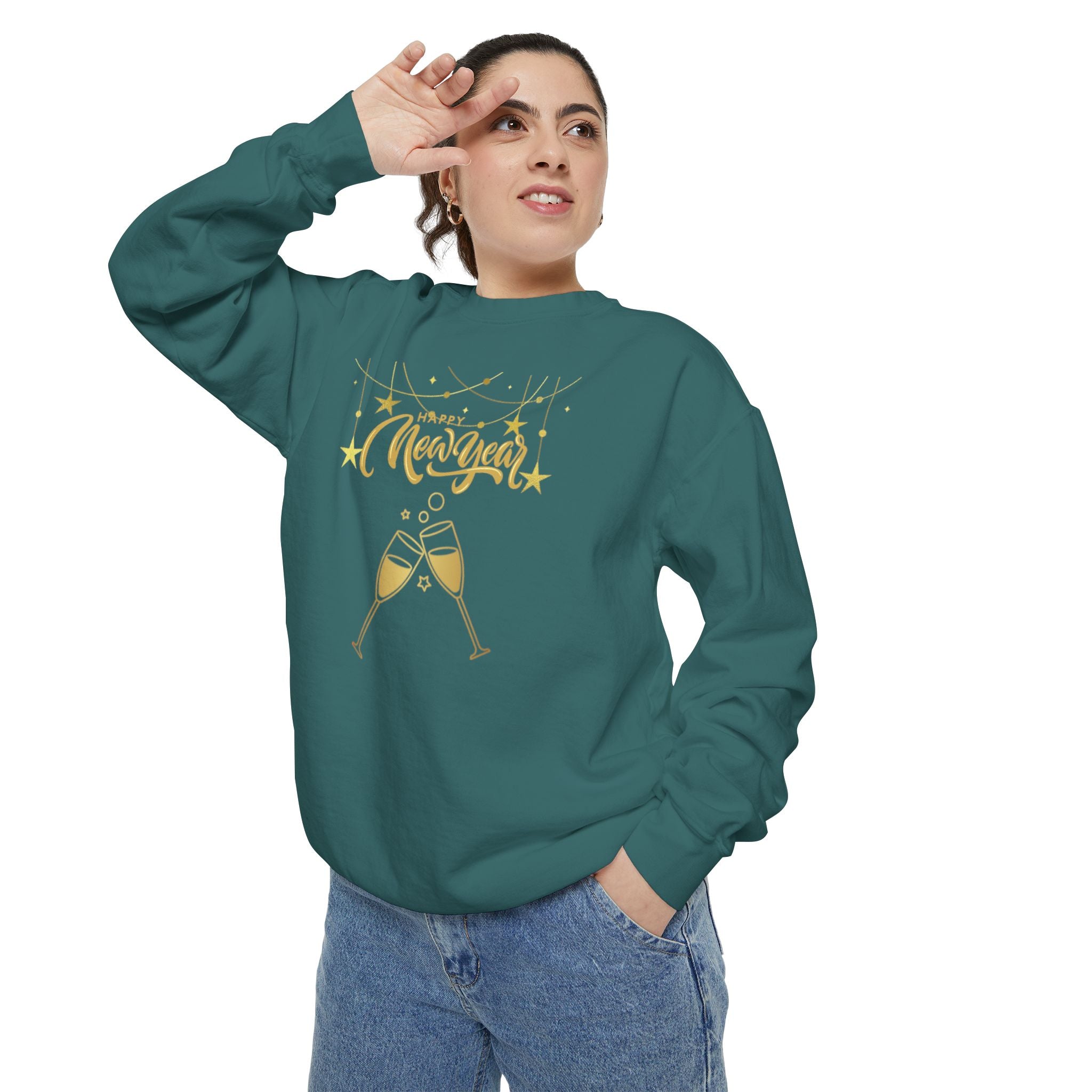 Happy New Year Unisex Garment-Dyed Sweatshirt