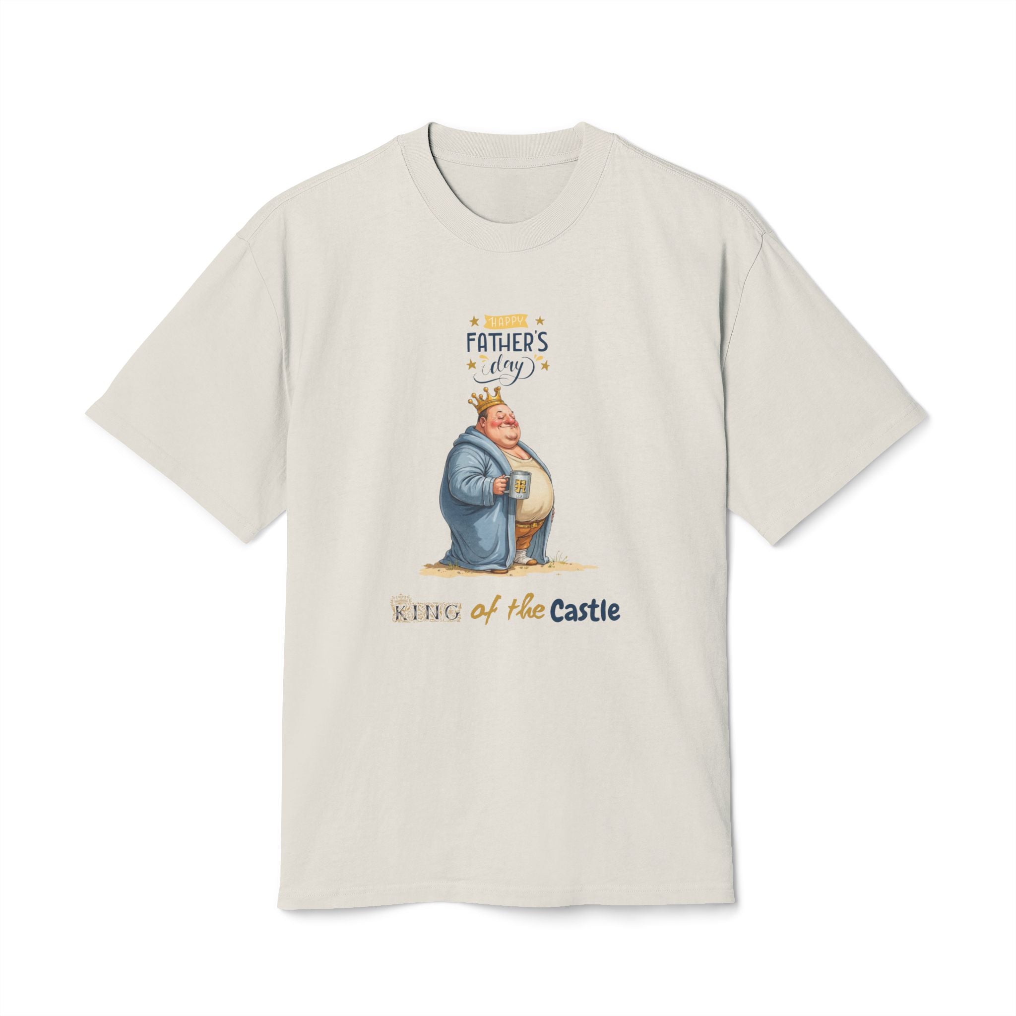 Father's Day King of the Castle Tee, Unisex Heavy Faded Tee