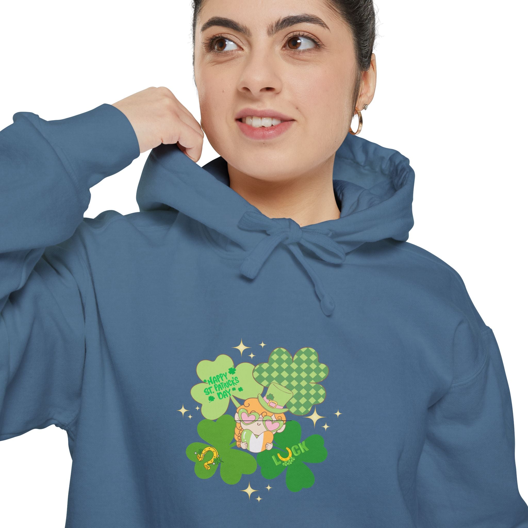 Retro St.Paddy's Day Unisex Garment-Dyed Hoodie