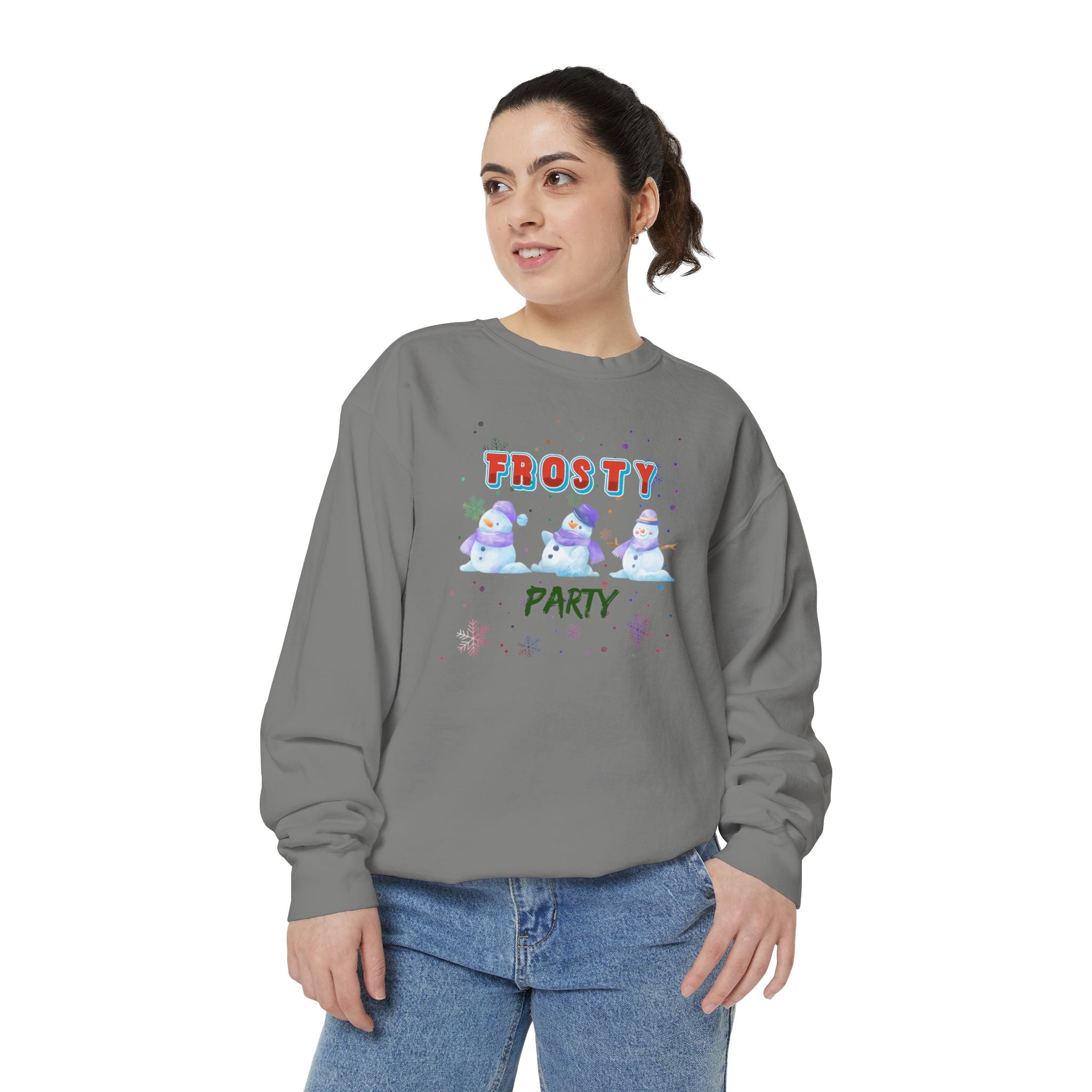 Frosty Party Unisex Garment-Dyed Sweatshirt