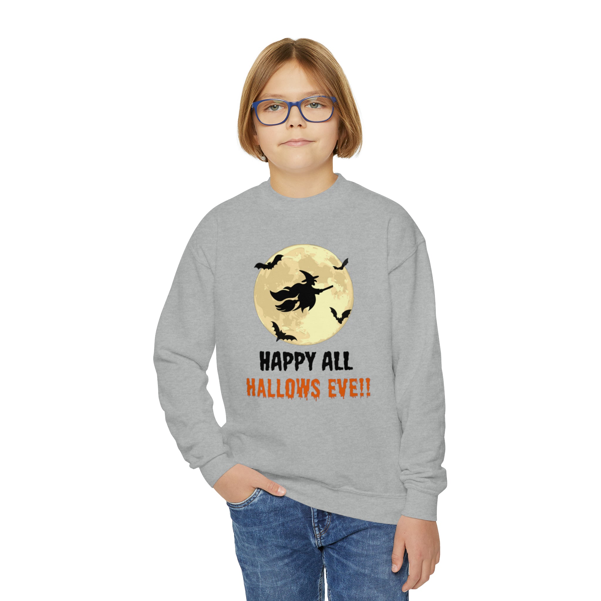 Happy All Hallows Eve Youth Crewneck Sweatshirt