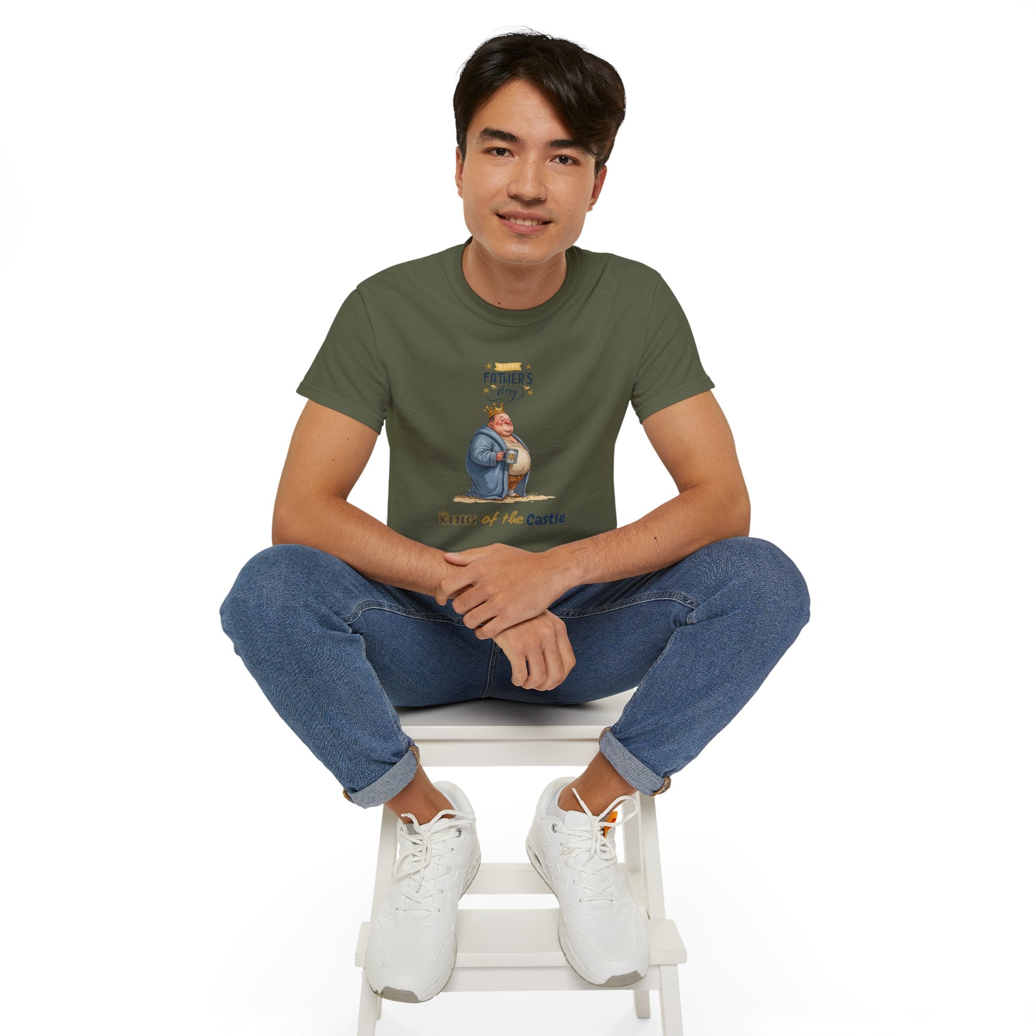 Father's Day King of the Castle Tee, Unisex Cotton T-Shirt