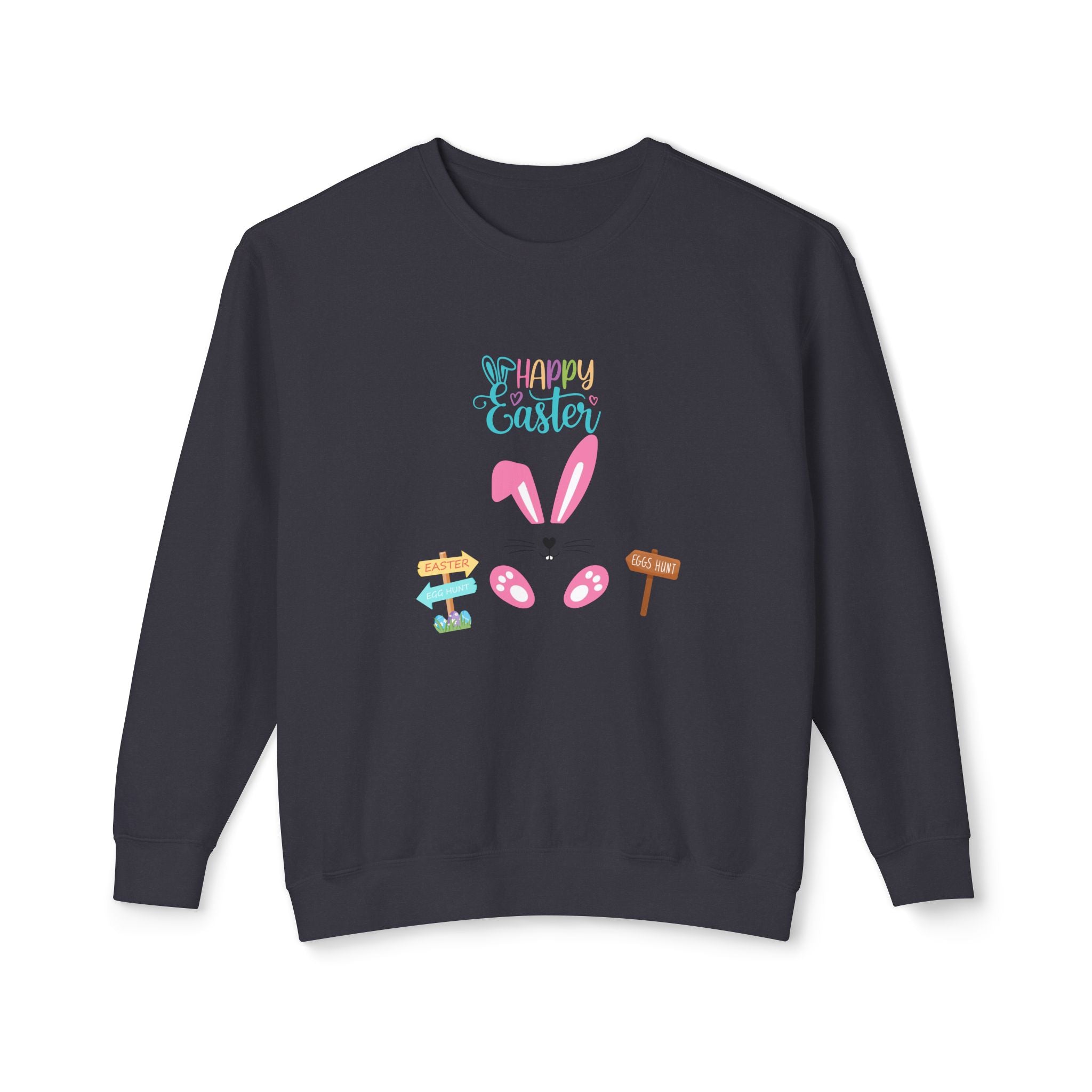 Follow Me To Hunt Sweatshirt - Unisex Lightweight Sweatshirt with Happy Easter Design