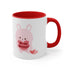 V-Day Bunny Accent Coffee Mug, 11oz