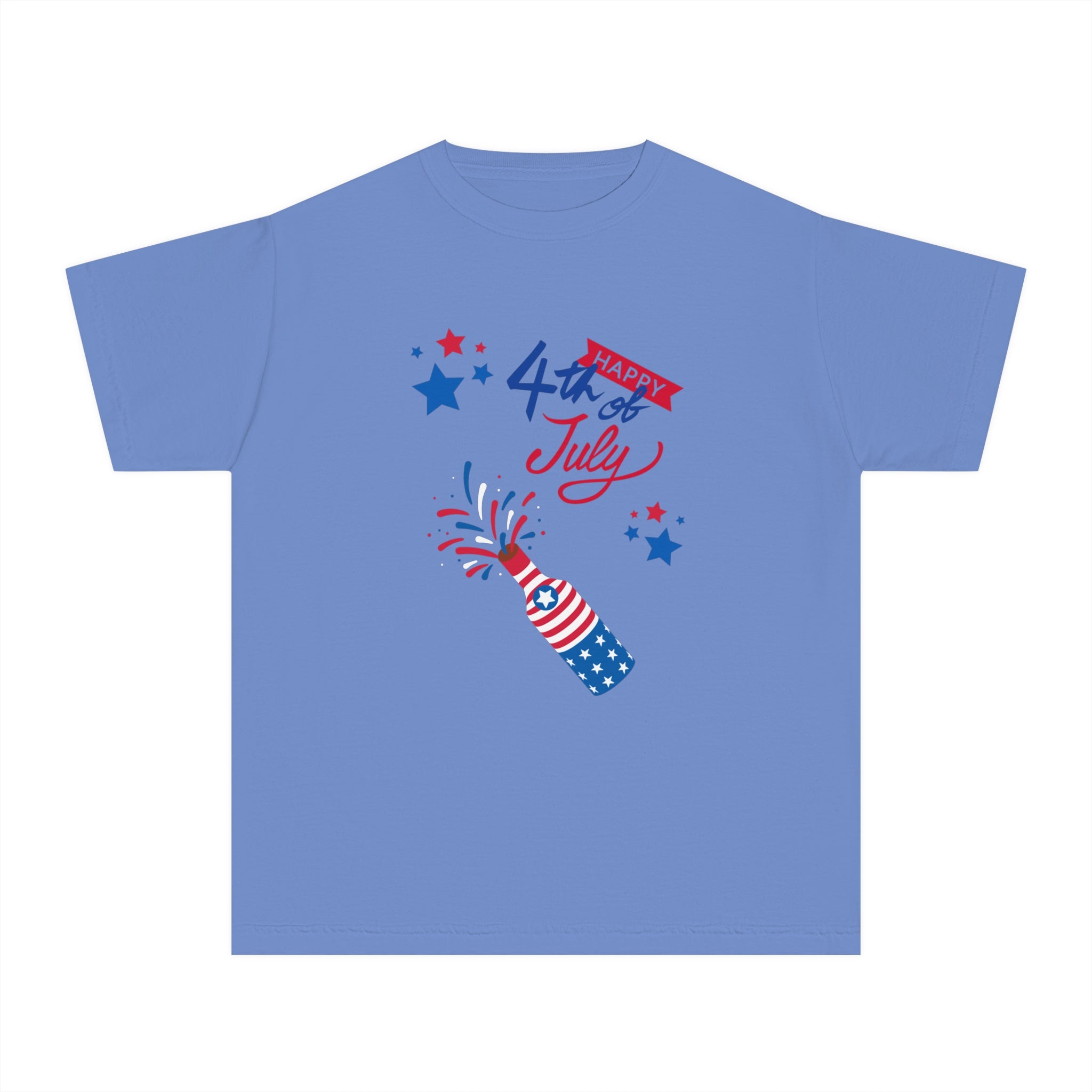 Happy 4th Of July Celebration Youth Midweight Tee