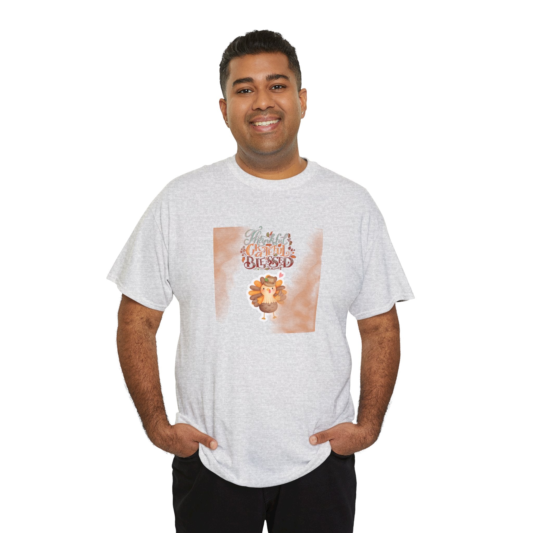 Thankful Grateful Blessed Unisex Heavy Cotton Tee