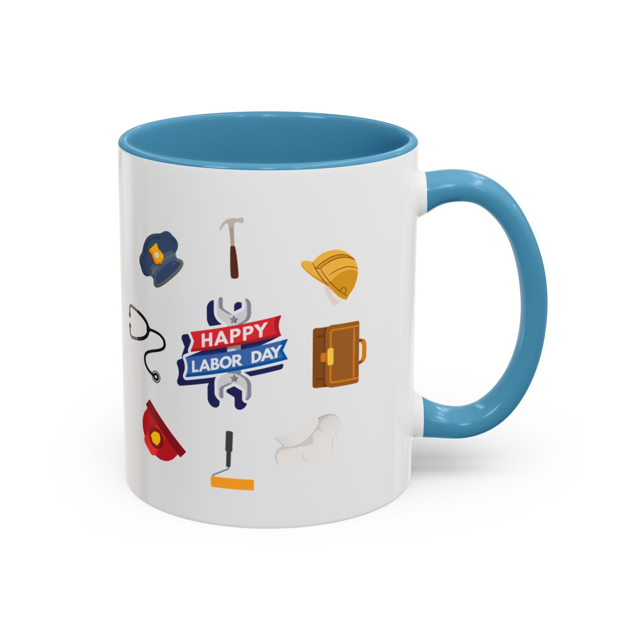 Happy Labor Day Wishes Accent Coffee Mug (11, 15oz)