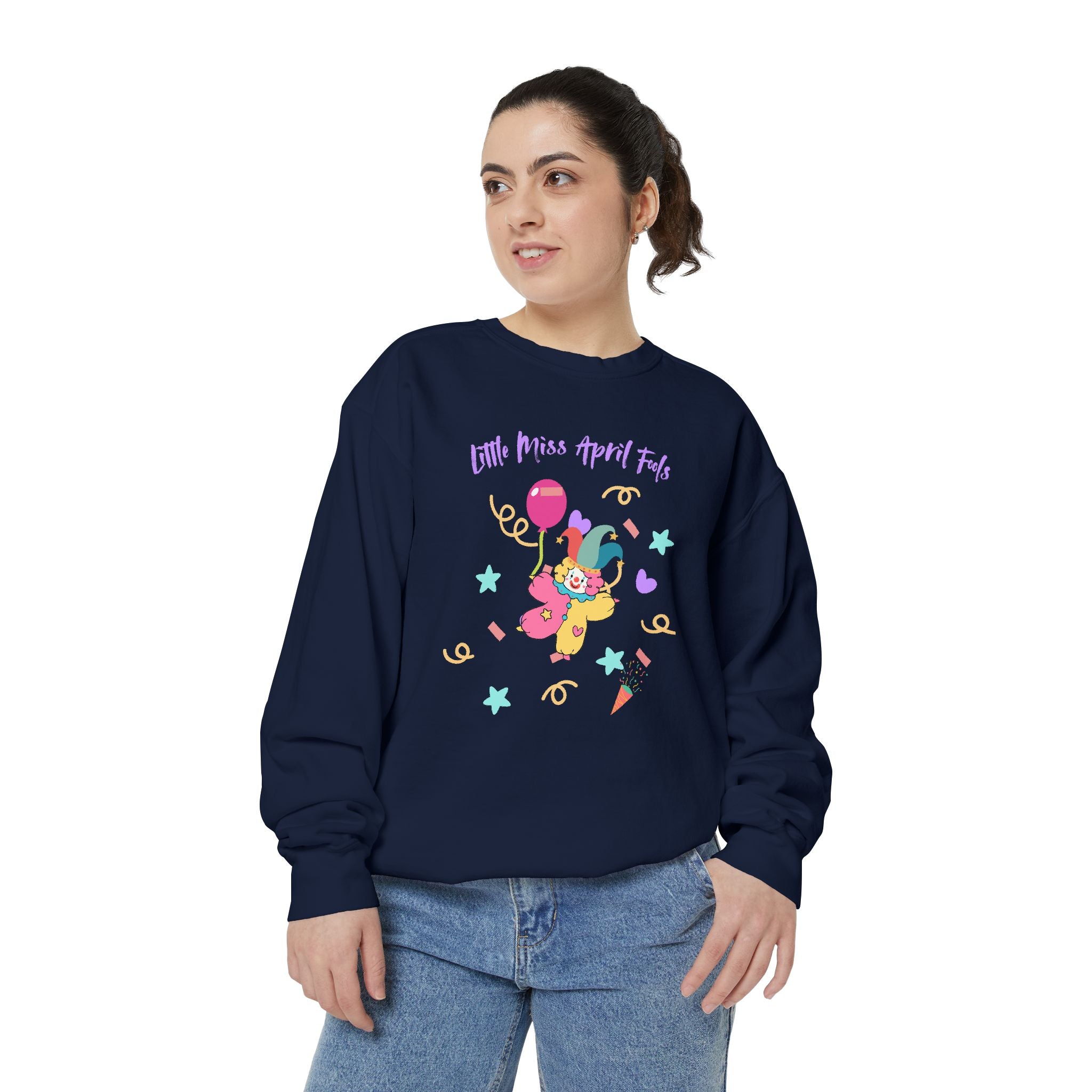Little Miss April Fool's Day Unisex Garment-Dyed Sweatshirt