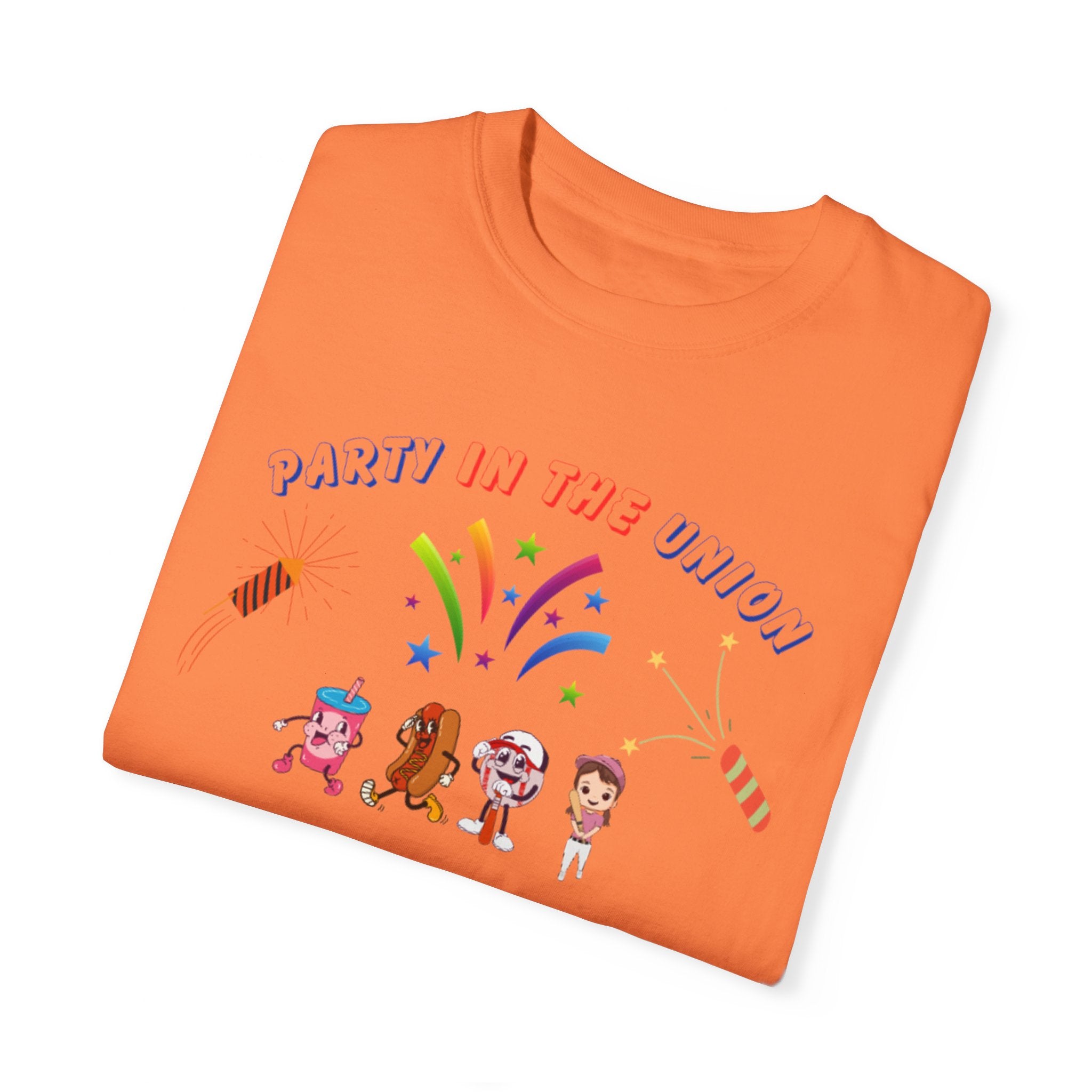 Party In The Union Unisex Garment-Dyed T-shirt